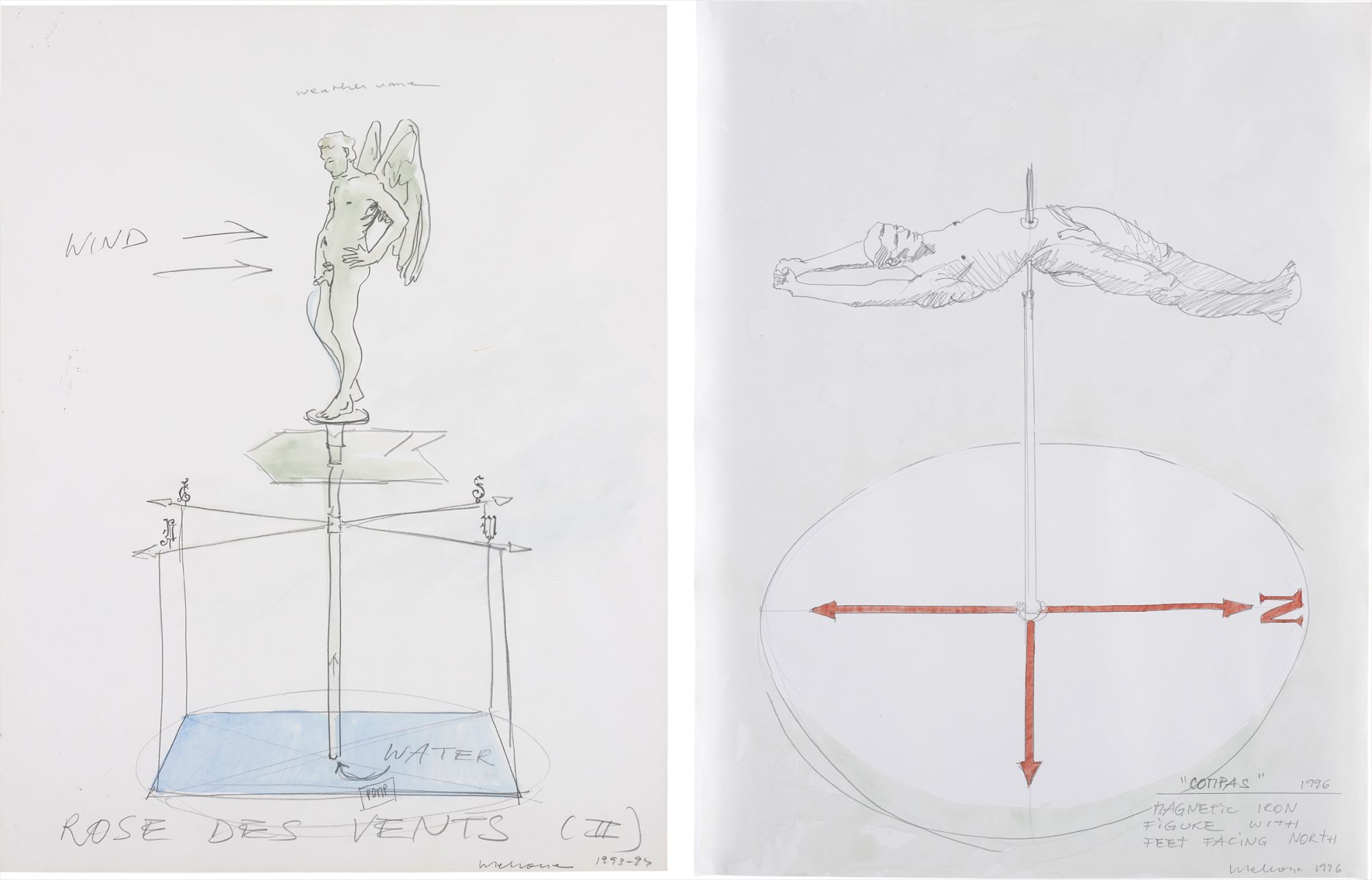 Two works: (i) Rose des Vents (II), 1993-4; (ii) Compas