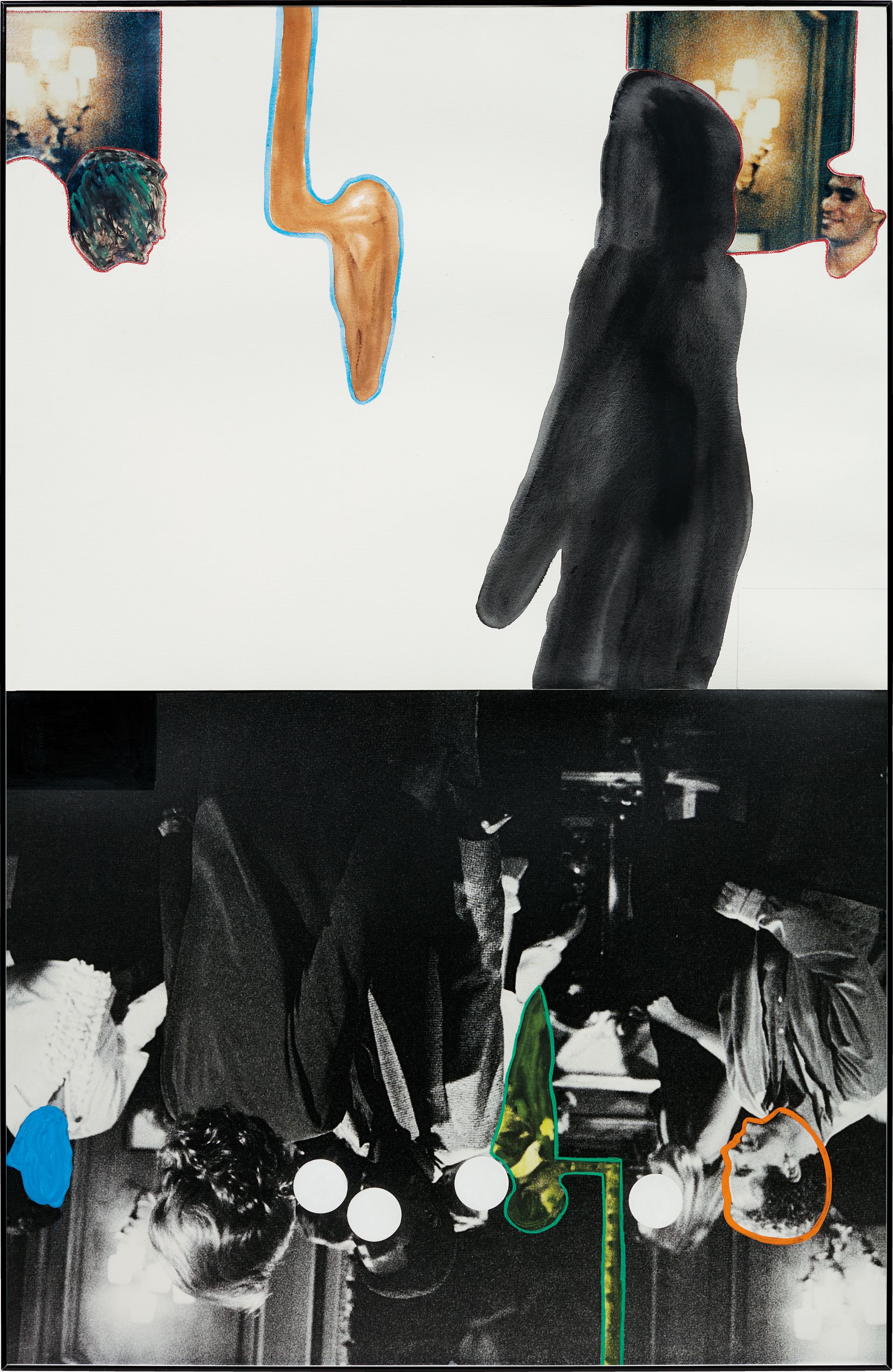 Various Figures Dancing (with Large Black Shape)