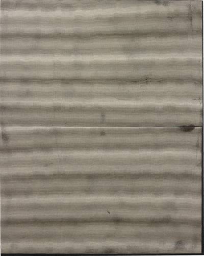 rubber on linen, over panel