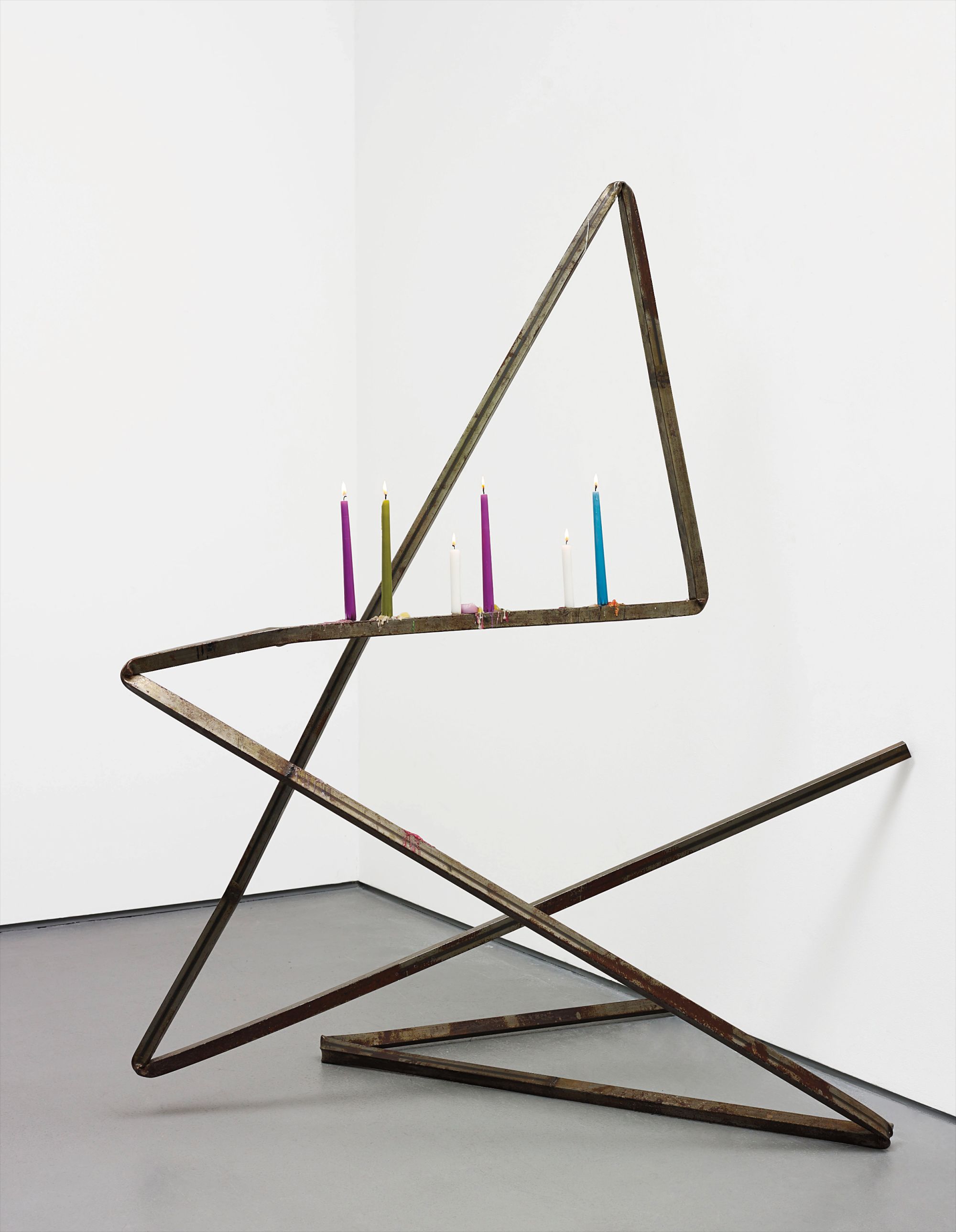 Mark Handforth — steel and coloured wax candles