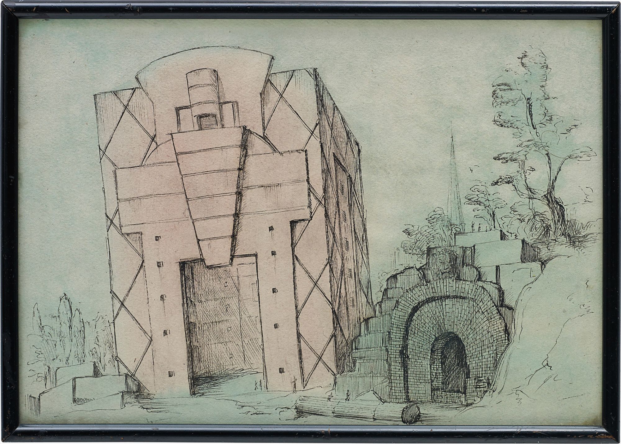 Pablo Bronstein — Monument In The Style Of Michael Graves On The Debris Of The Bastille