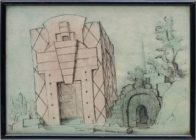 Monument In The Style Of Michael Graves On The Debris Of The Bastille