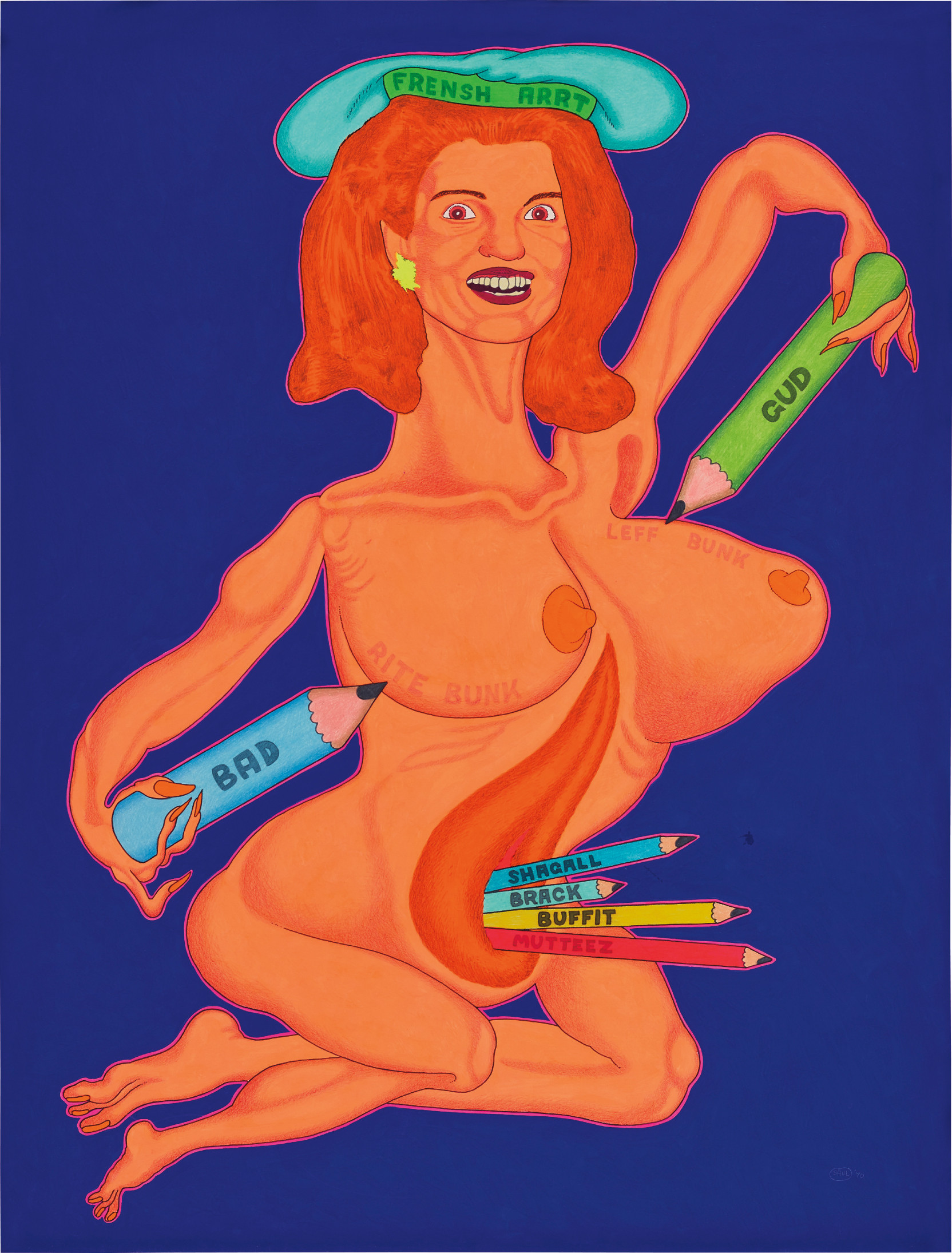 Peter Saul — Frensh Arrt (Jackie Kennedy)