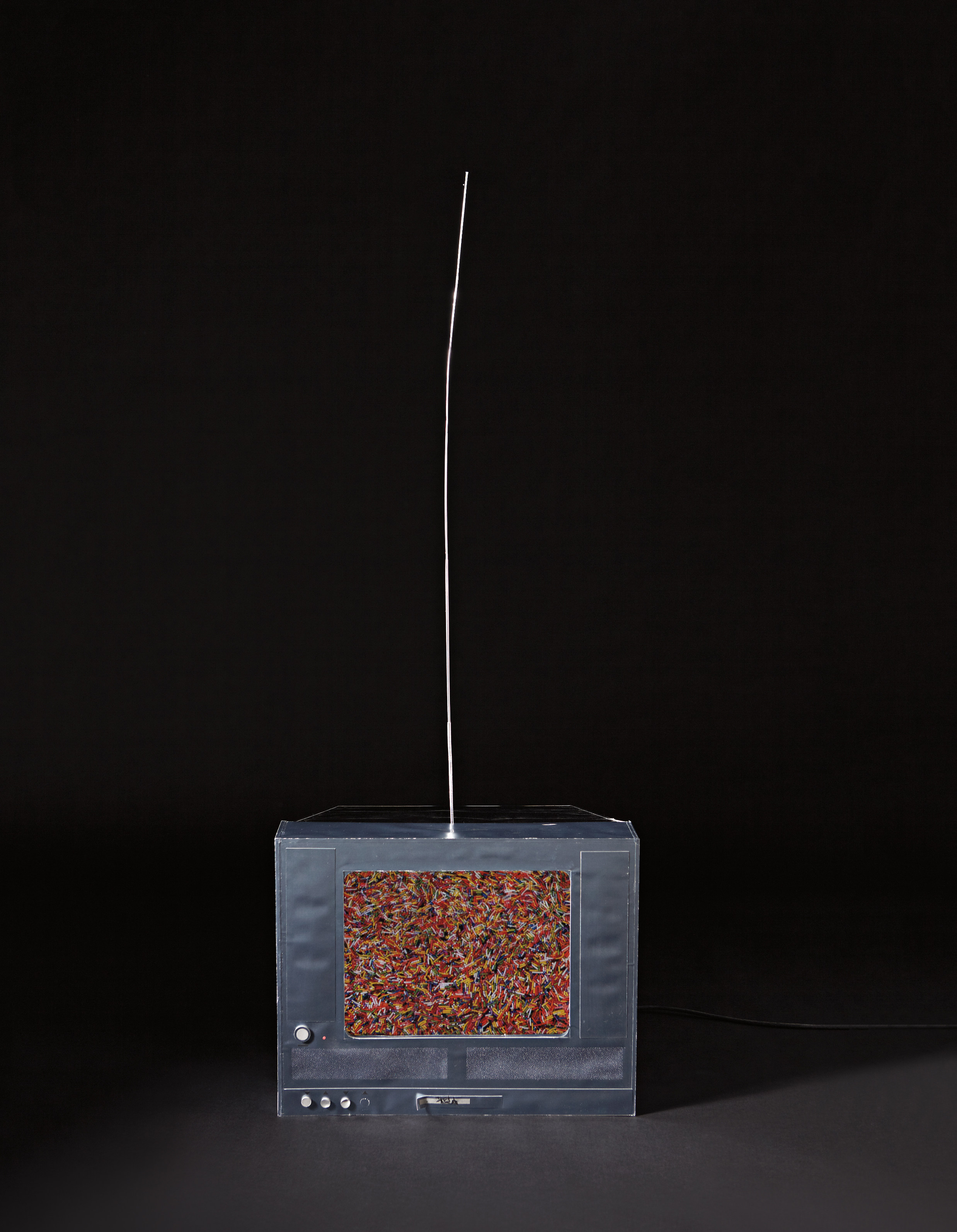 Tom Friedman — construction paper, foam board, wood, tin, LCD monitor and computer software with sound