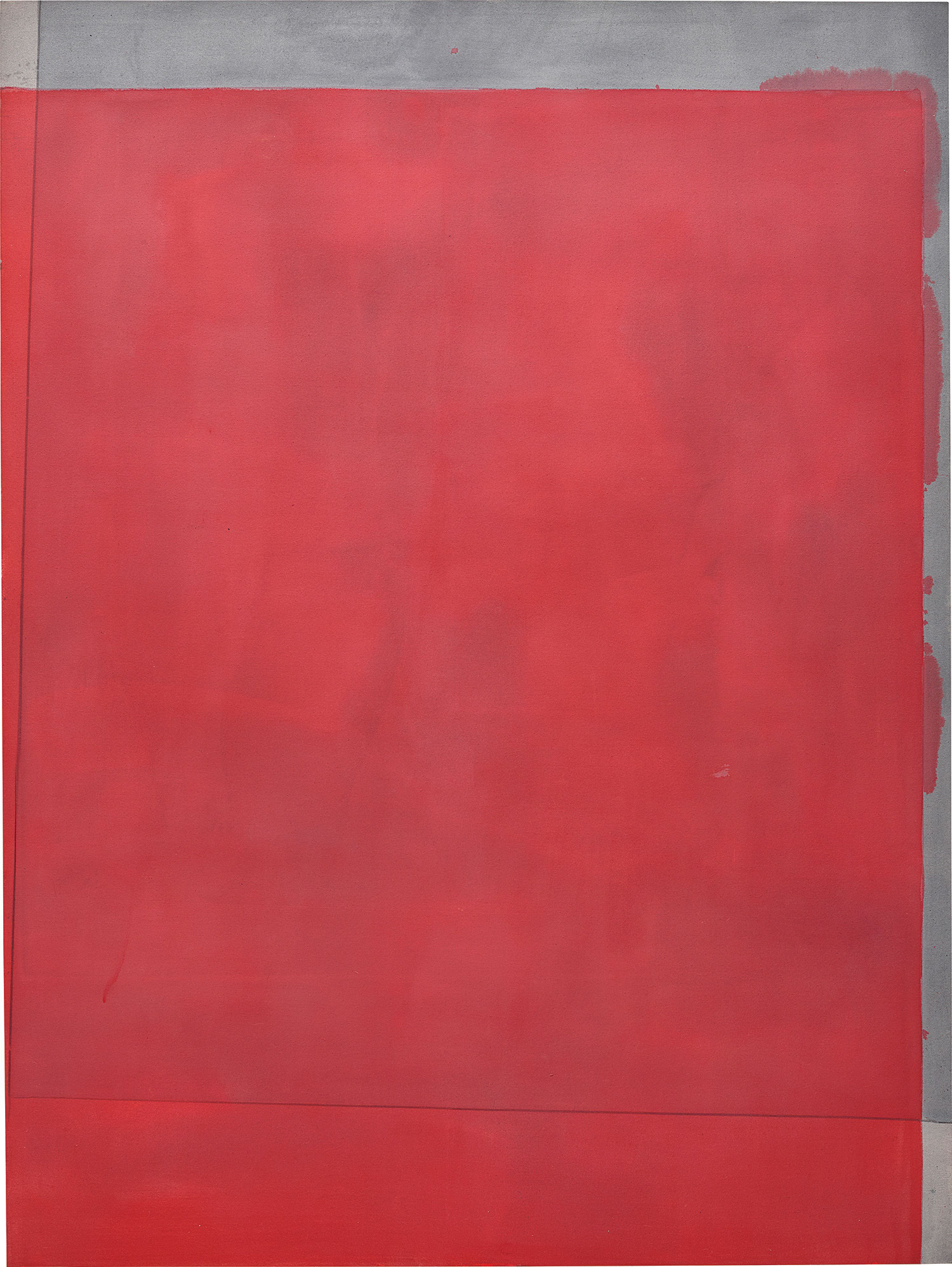 Matt Connors — Thirds (red/warm grey)