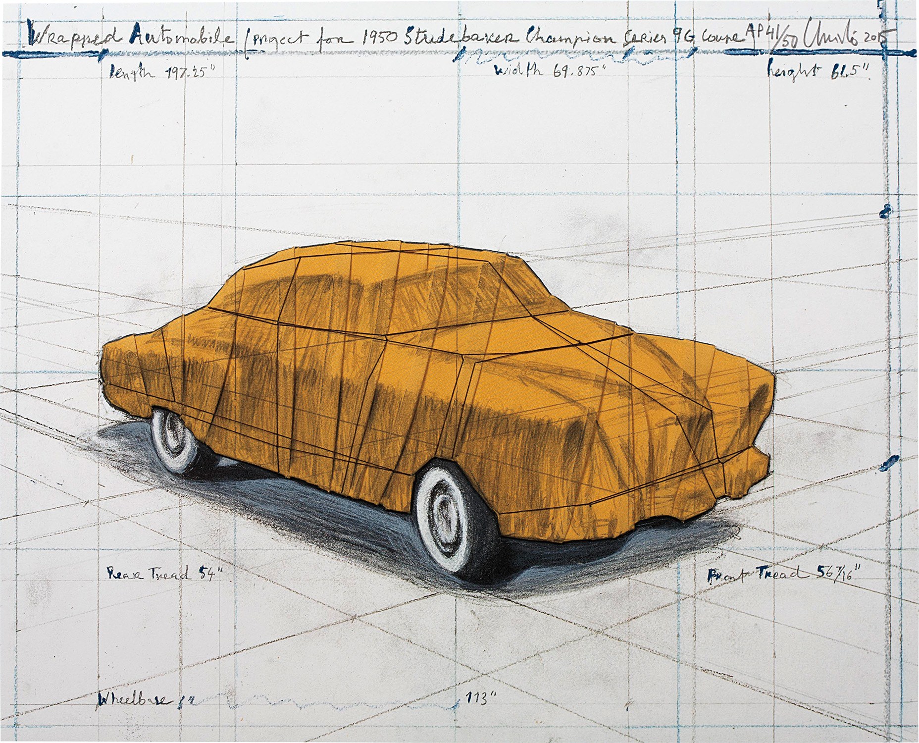Christo — Wrapped Automobile (Project for 1950 Studebaker Champion Series 9G Coupe)