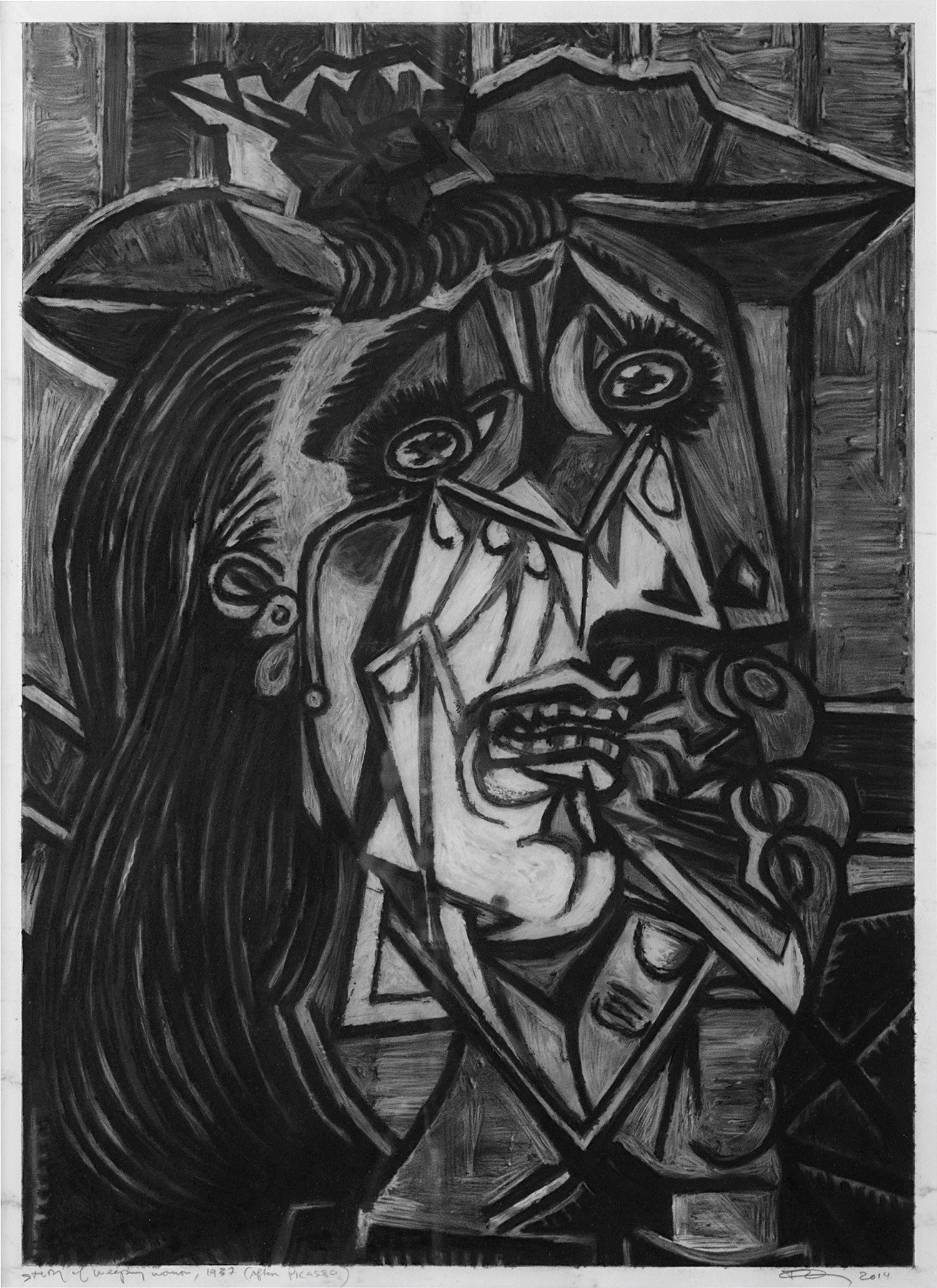 Robert Longo — Study of Weeping Woman, 1937 (After Picasso)