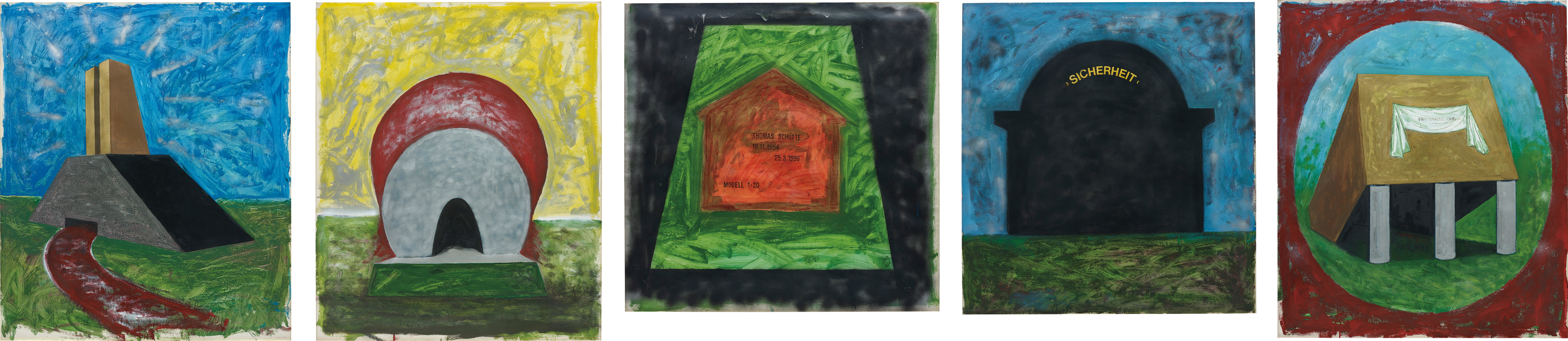 Thomas Schütte — Five Works, Skizzen für Bauwerke: i)