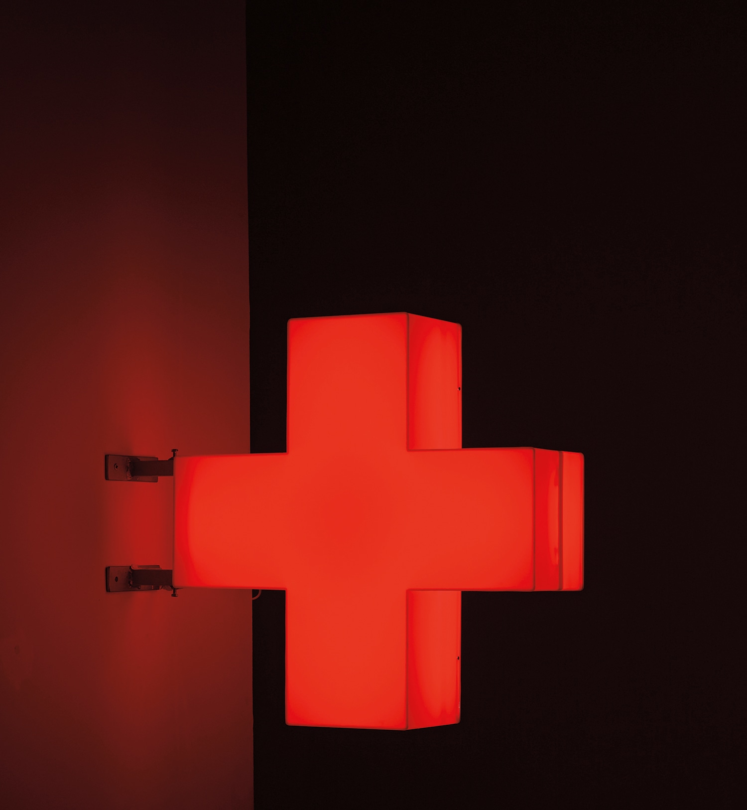 Maurizio Cattelan — electric light, perspex, metal, transformer and wall bracket