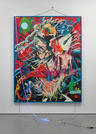 Cheeto Returns (Dynamic Blue) / Not Sure if You Know This But I'm an Artist (Red Strainer) - This is Actually so Hype (ParkerItoArt.com)