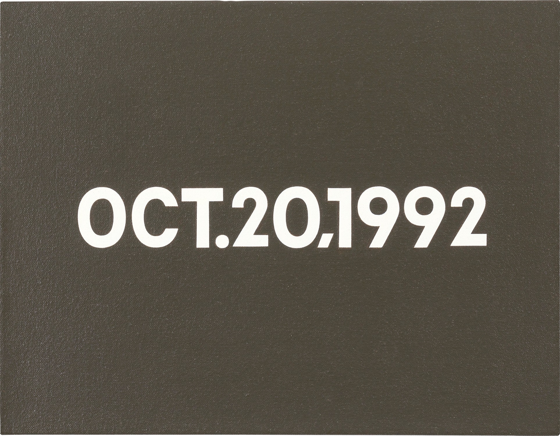On Kawara — Oct.20,1992