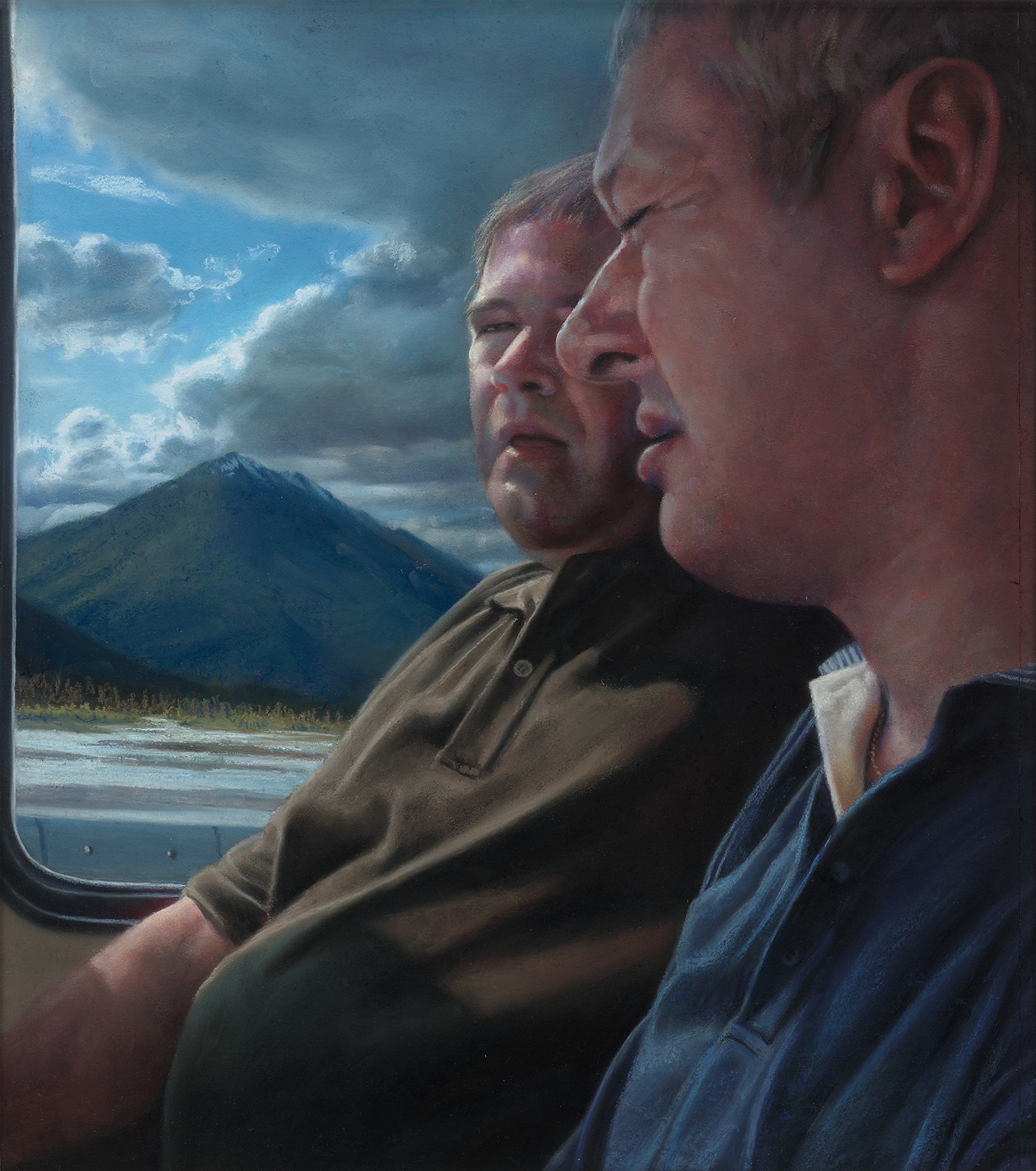 Tim Gardner — Two Men on a Bus, Moving Through the Landscape