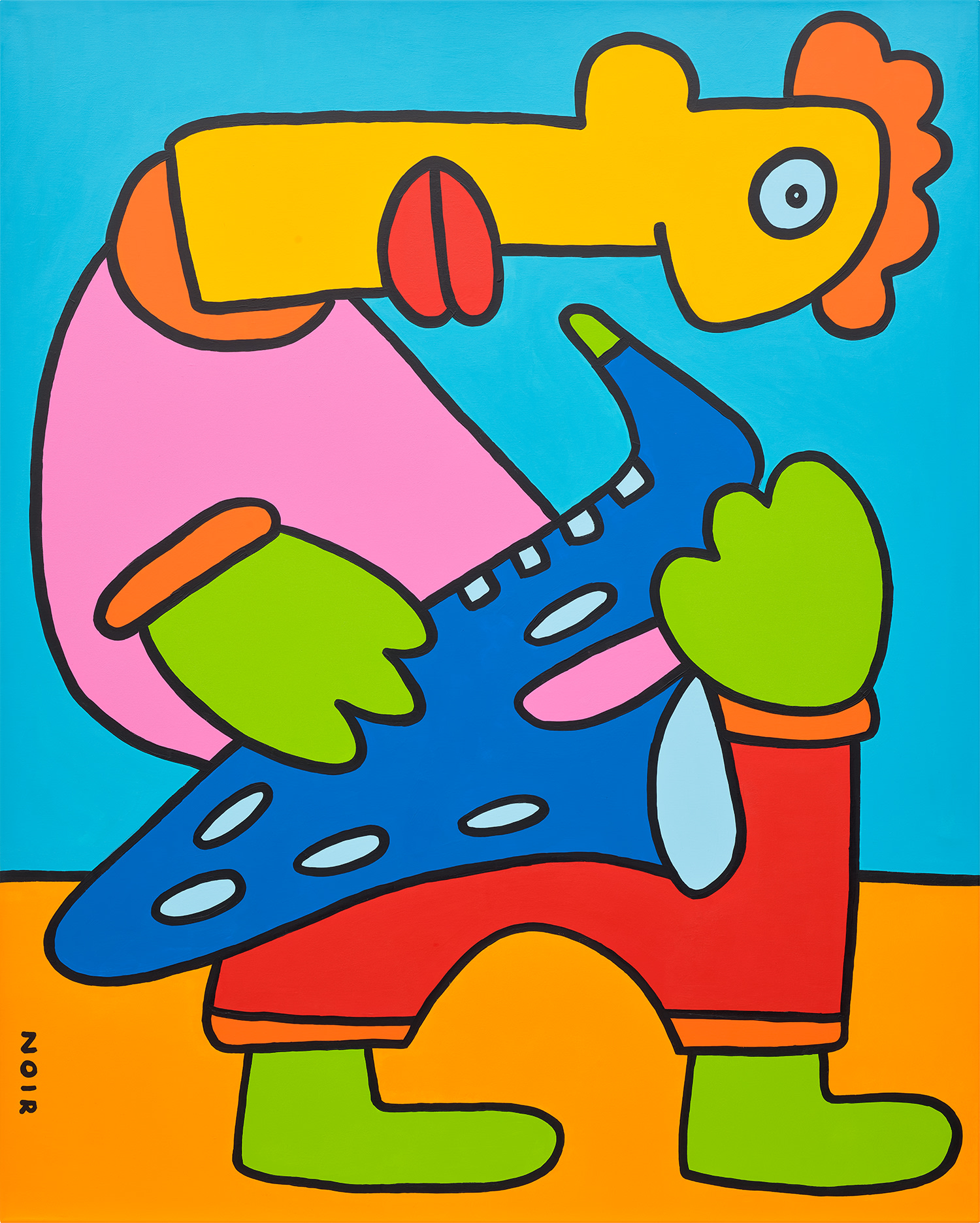 Thierry Noir — My brand-new blue saxophone makes my whole-body rocks