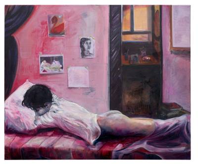 The artist reclining