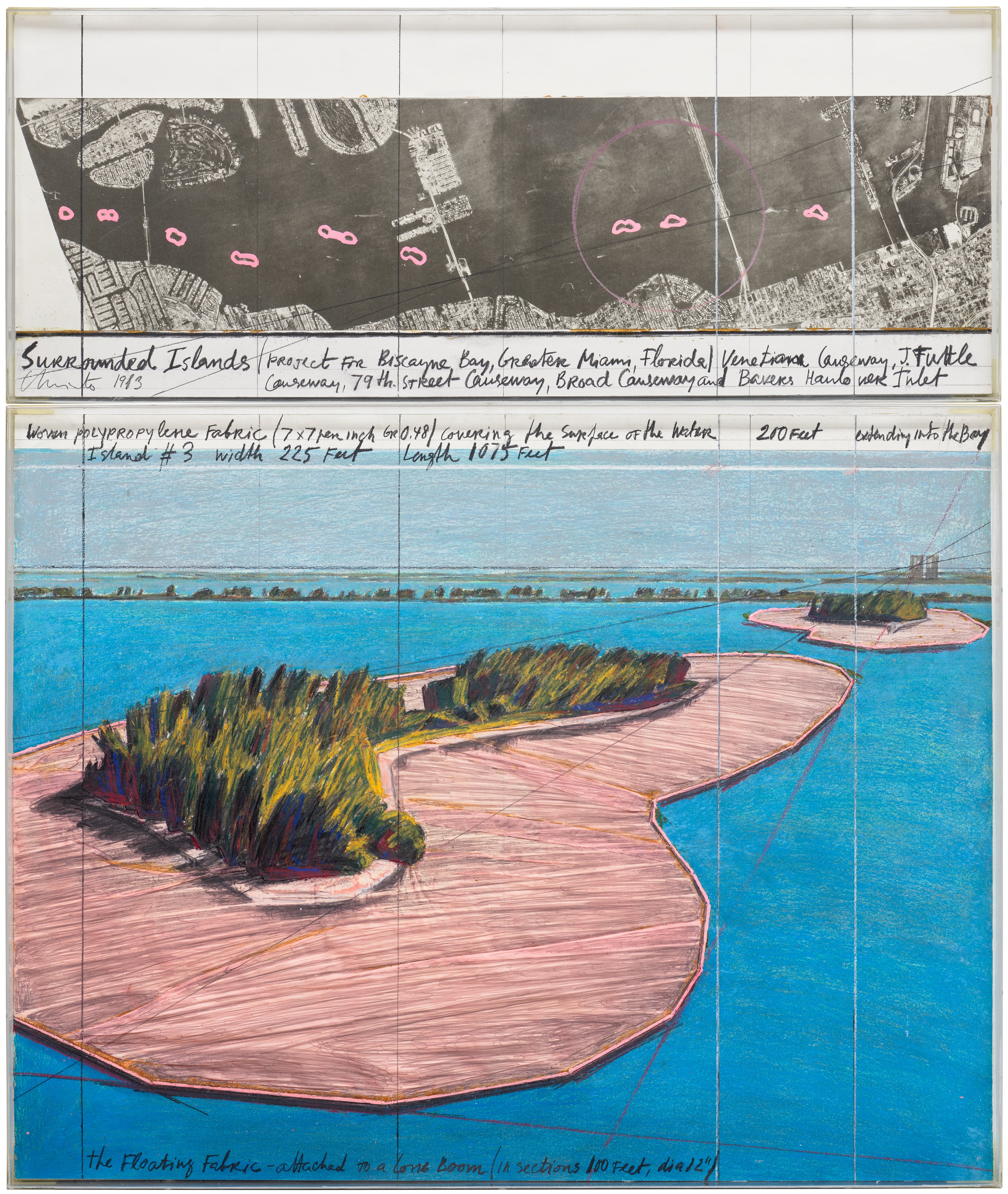 Christo — Surrounded Islands (Project for Biscayne Bay, Greater Miami, Florida)