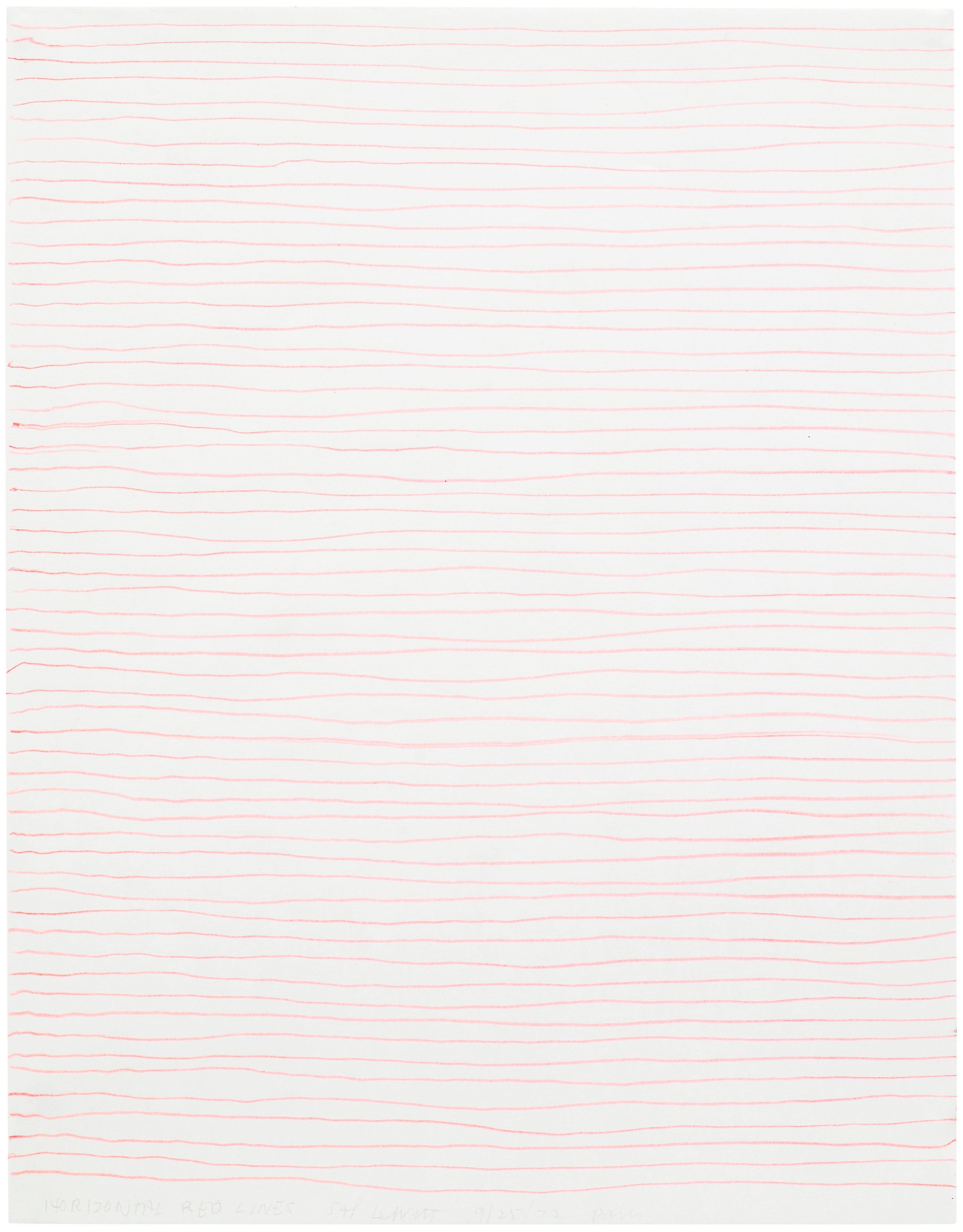 Sol LeWitt — Horizontal Red Lines