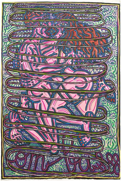 Robert et Geneviève font la danse de Sain Guy, ils tournent en faisant des petits bonds. Ils s'enivrent de la tête tournée du fait de valser en valsant. Car ils dansent la valse à "genoux les jambes" : des fois se relever et sauter, puis s'embrasser sur les joues puis se remettre sur pied, et crier "J'ai froid aux tétés ou j'ai la gangrène au vié", puis se retirer aussi sec de là où on est. Tout ça, toujours en tournoyant comme des interprètes d'opéra à la pile Wonder.