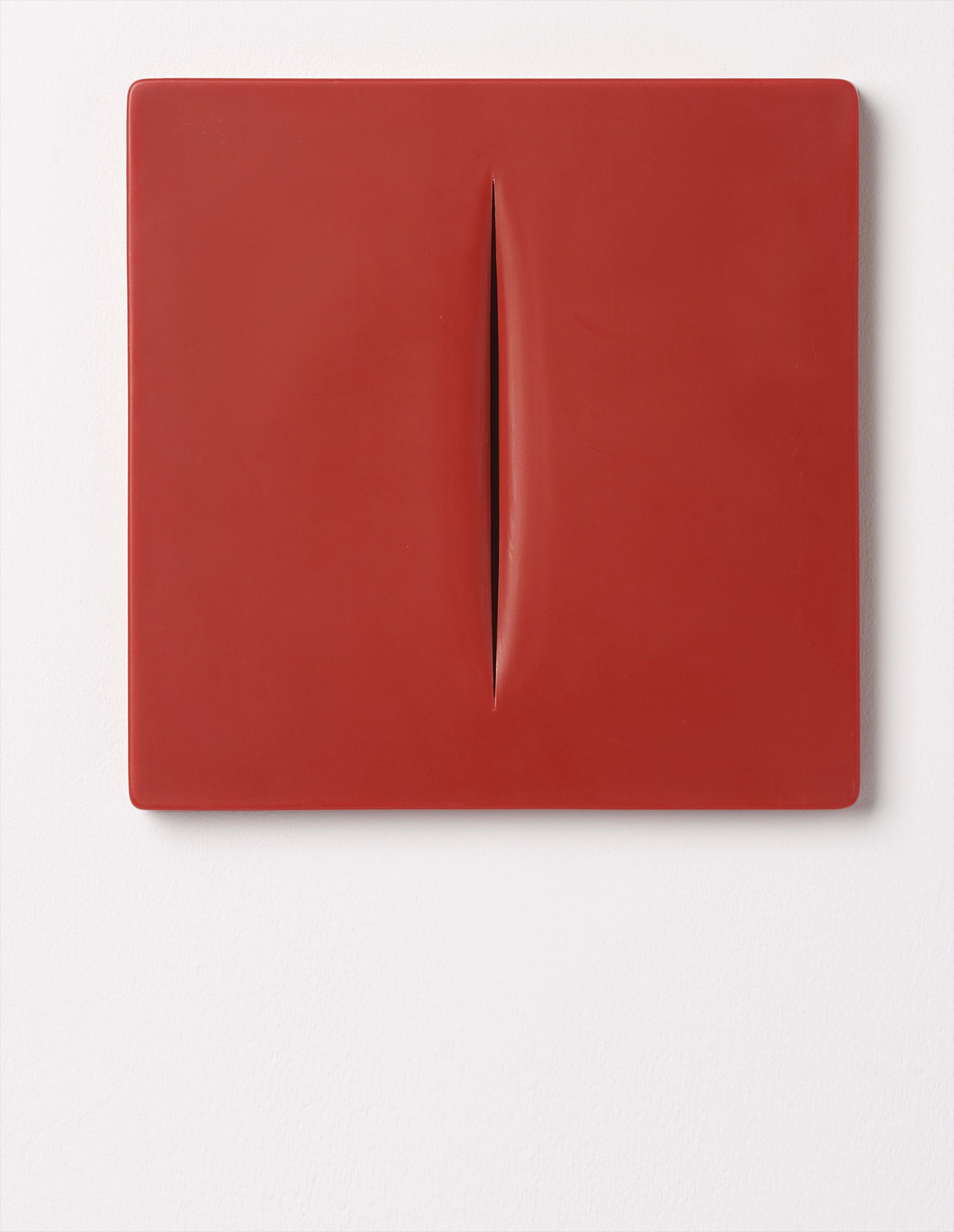 Lucio Fontana — Concetto Spaziale (Rosso)