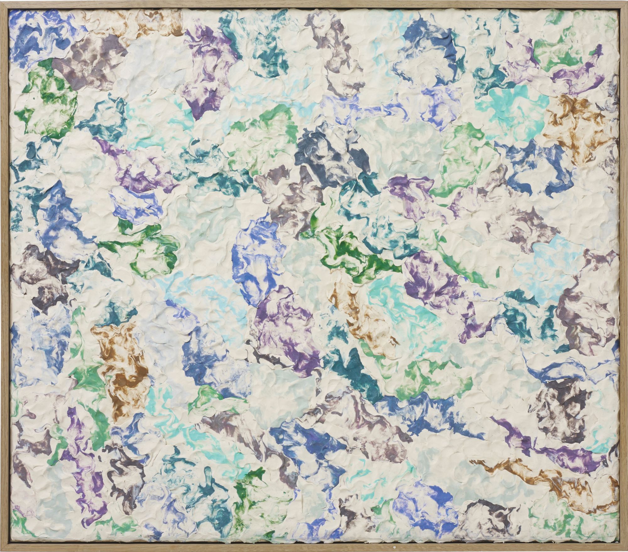 plasticine on panel, in artist's frame