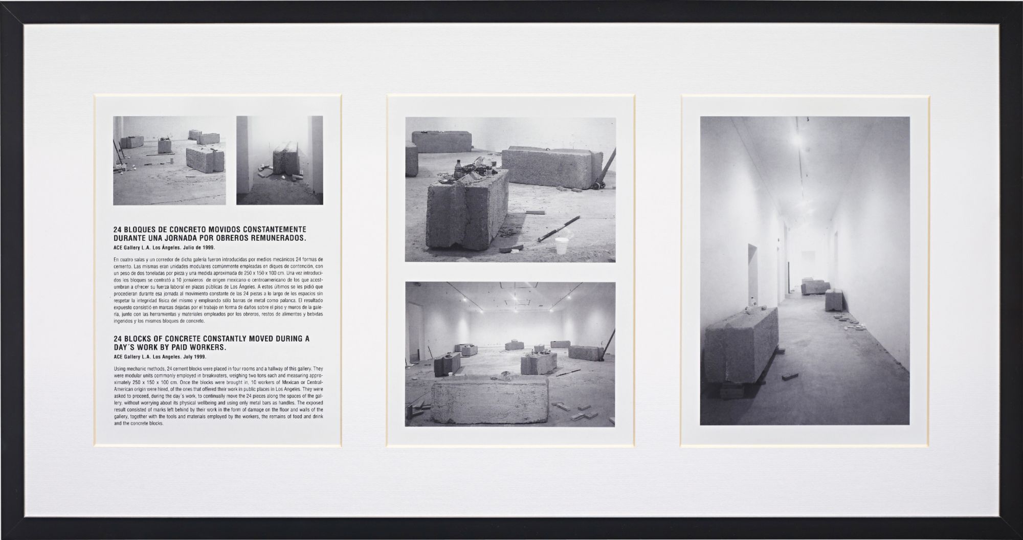 24 Blocks of Concrete Constantly Moved During a Day's Work by Paid Workers