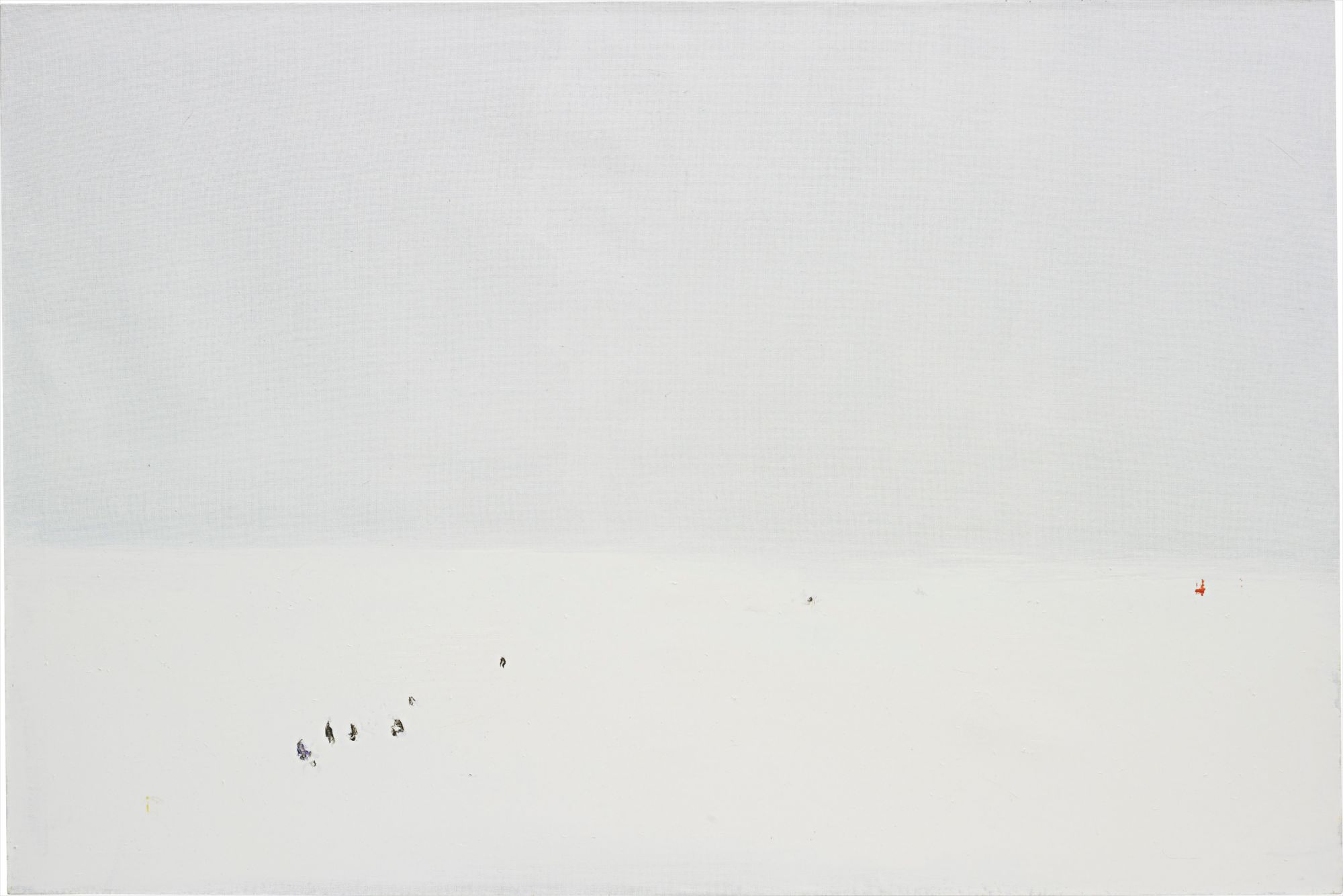 Anatoly Kryvolap — After years spent creating abstract works in the wake of the Soviet State in the early 1990s, Ukrainian artist Anatoliy Kryvolap chose to return to figurative depictions of the Ukrainian landscape. The present lot forms part of the artist’s “Ukrainian Motive” series, in which he reflects on the inherent symbolism in the barren, yet meditative, desert landscape of his homeland.