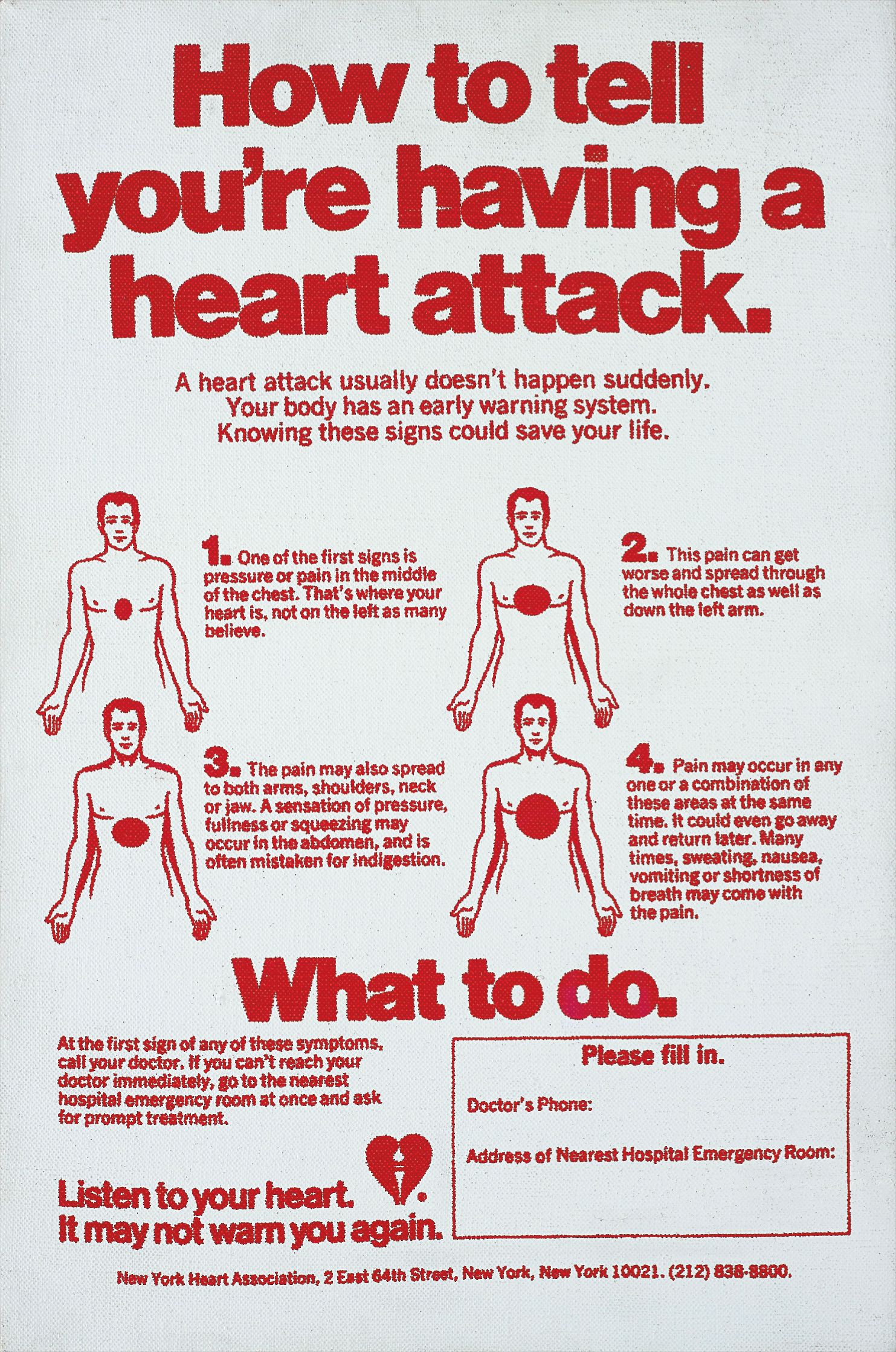Andy Warhol — How to Tell You’re Having a Heart Attack