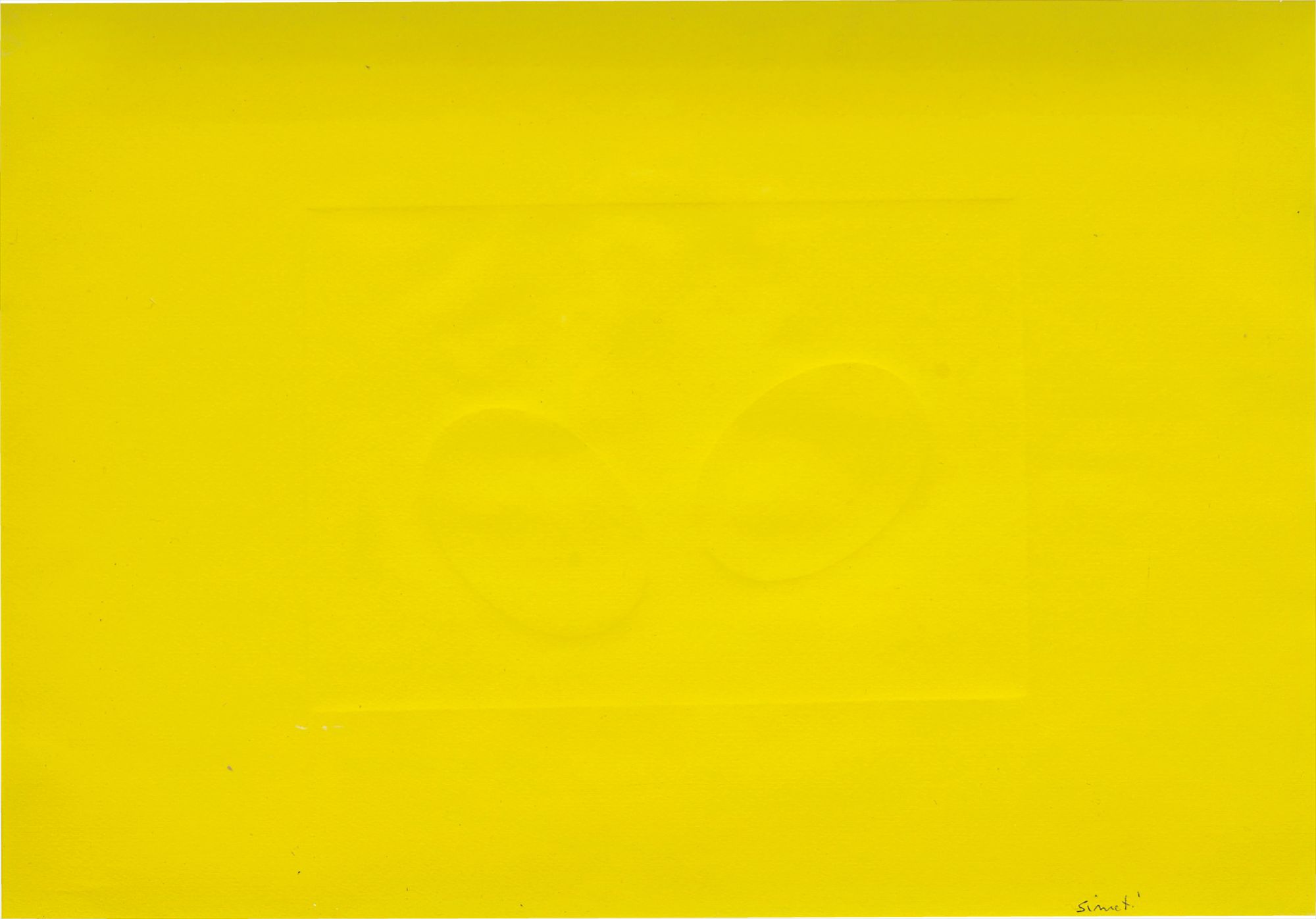 Turi Simeti — Two yellow ovals