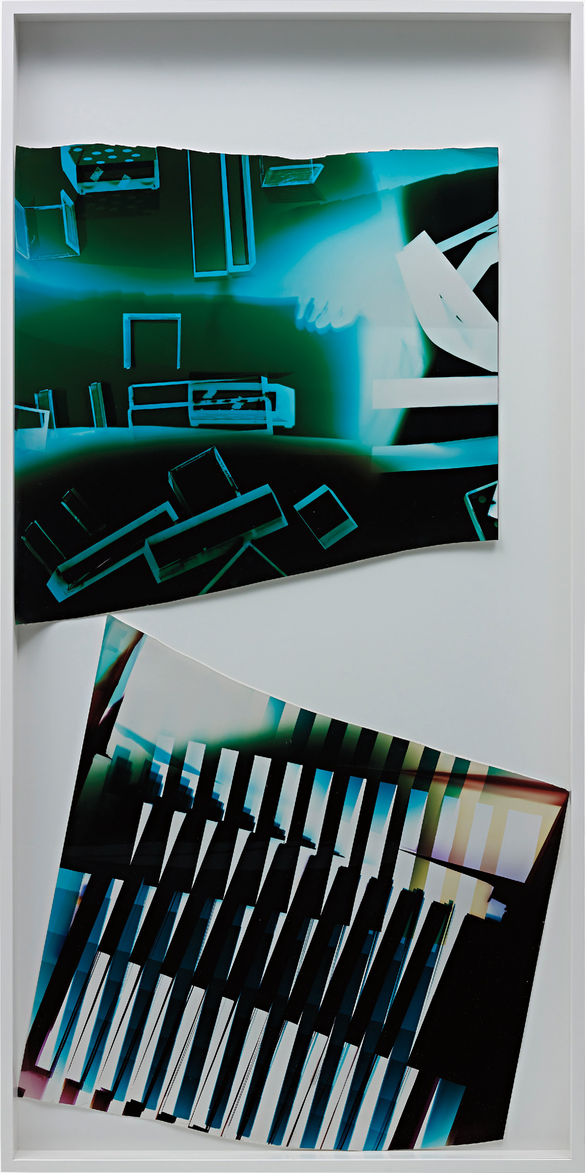 chemically treated RA-4 paper in artist's frame