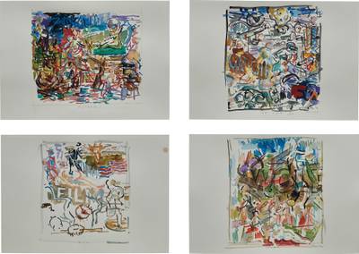 Four works: (i) Film; (ii) Mythen; (iii) Weiche null; (iv) Wort 2