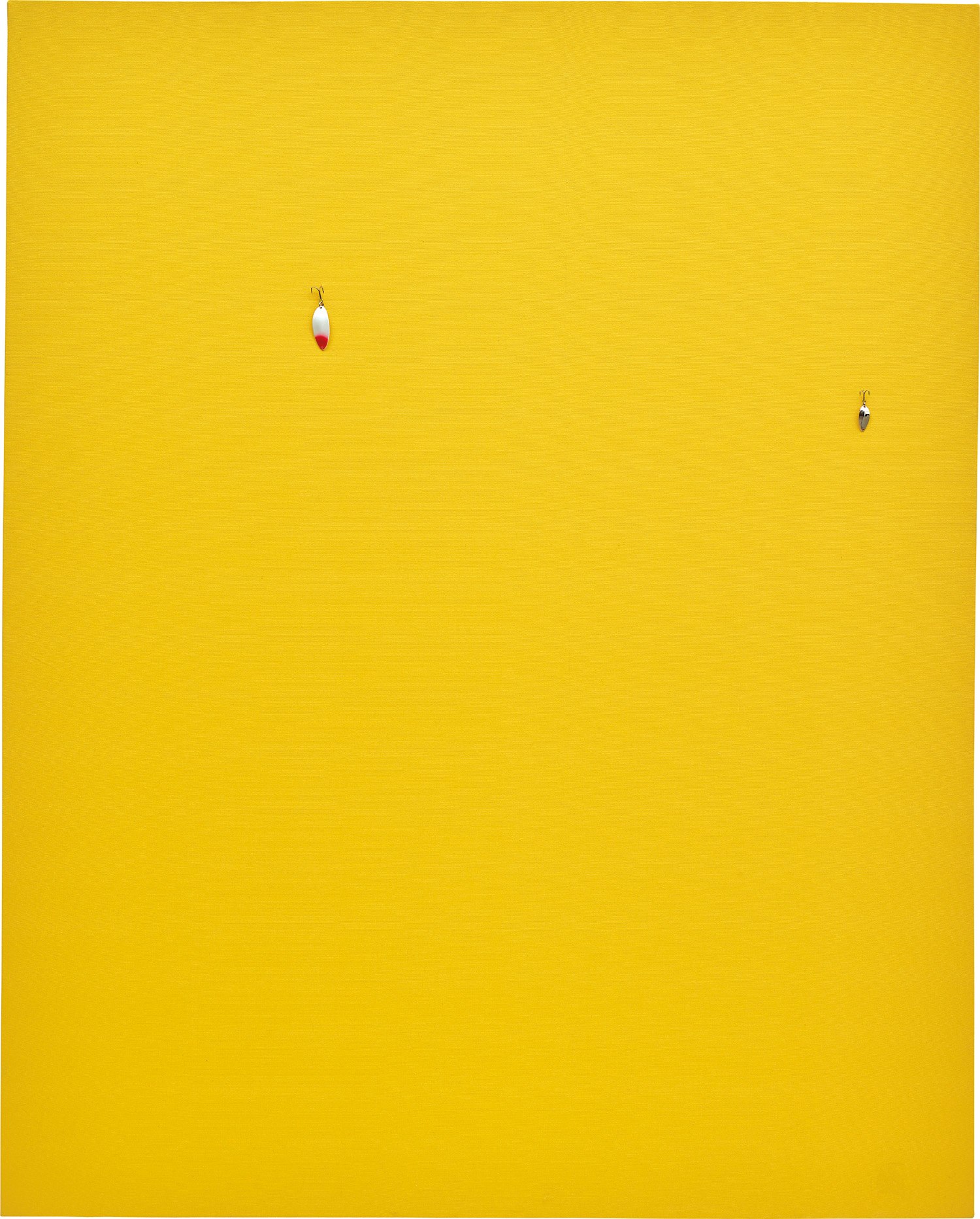 fishing lures on canvas