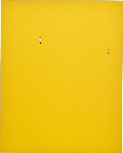 fishing lures on canvas