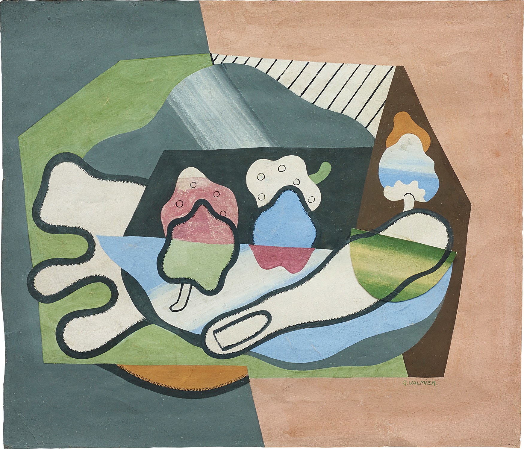 Georges Valmier — Main tenant des fraises