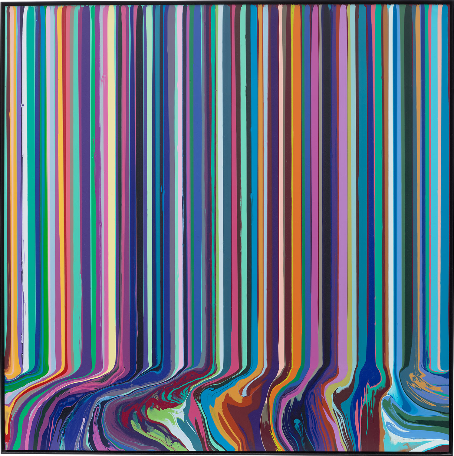 Ian Davenport — Turquoise, Burgundy