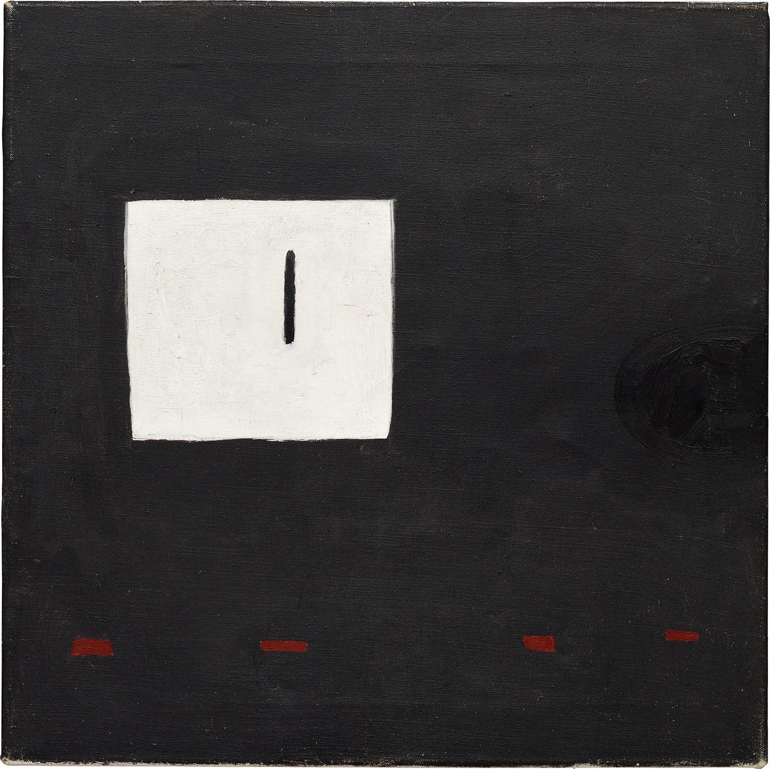 William Scott — White Square on Black Ground
