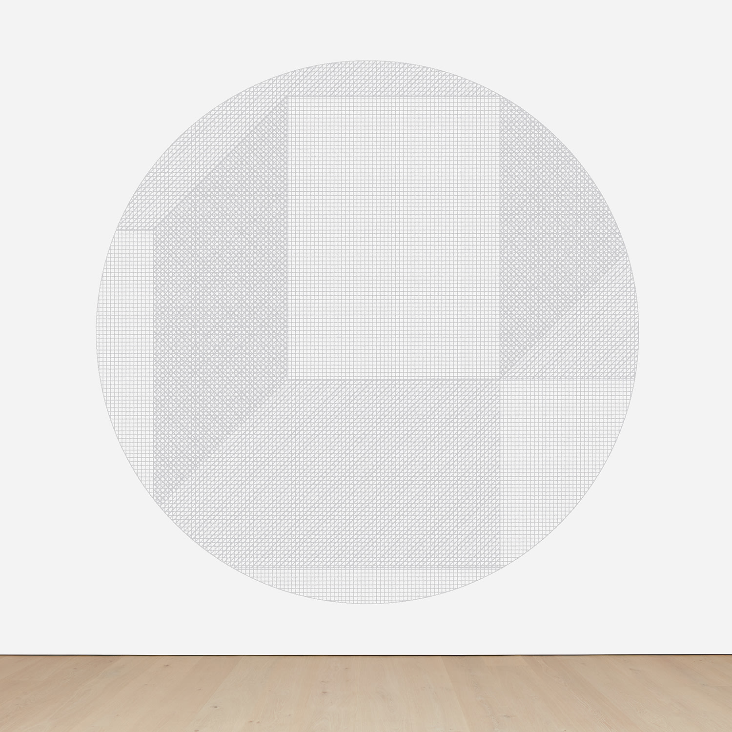 Sol LeWitt — Wall Drawing #1148 D, Isometric form within a circle