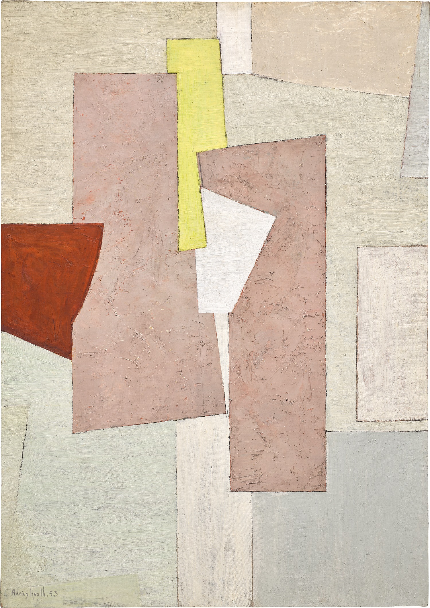 Adrian Heath — Composition White & Yellow