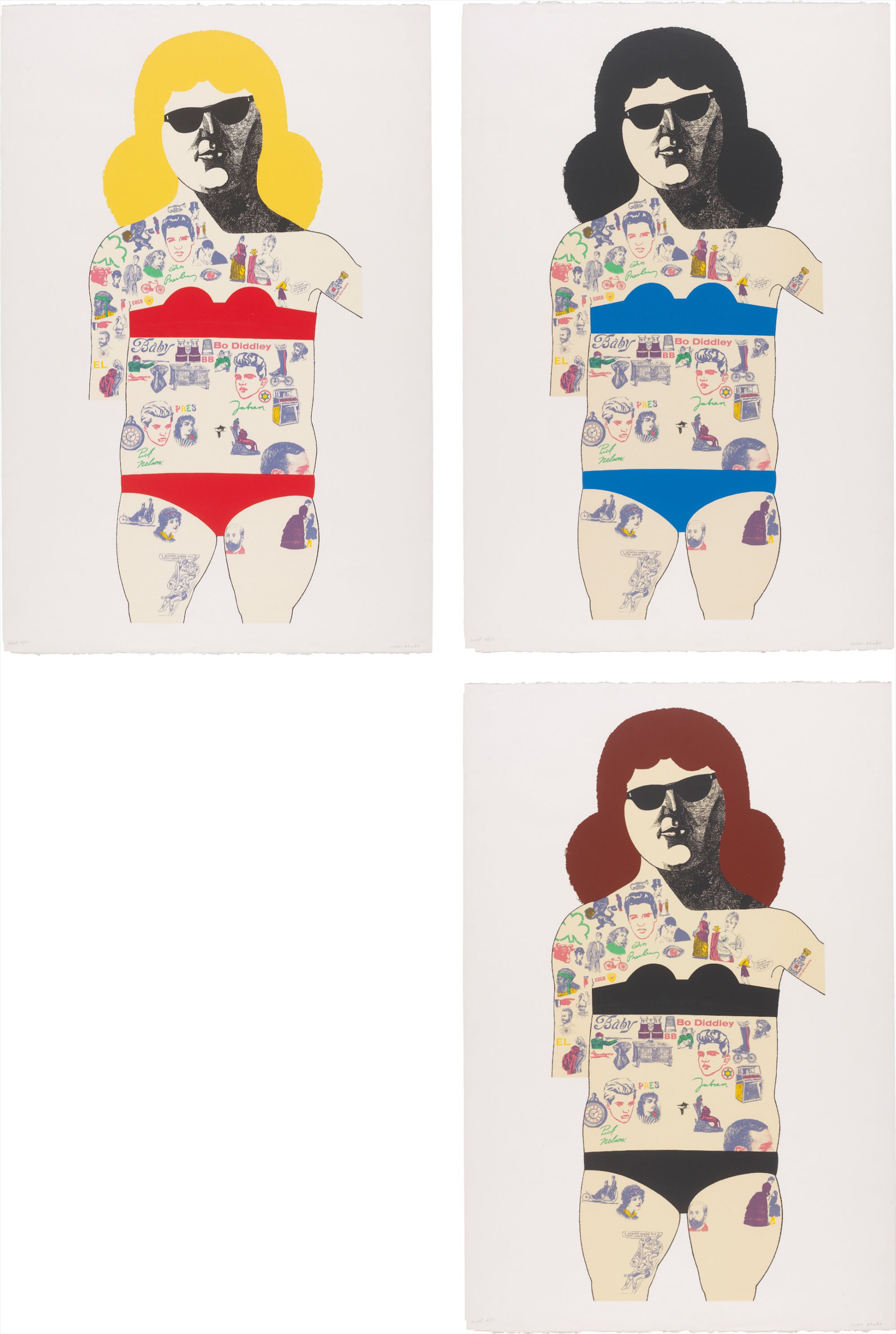 Peter Blake — Tattooed Lady (3 works)