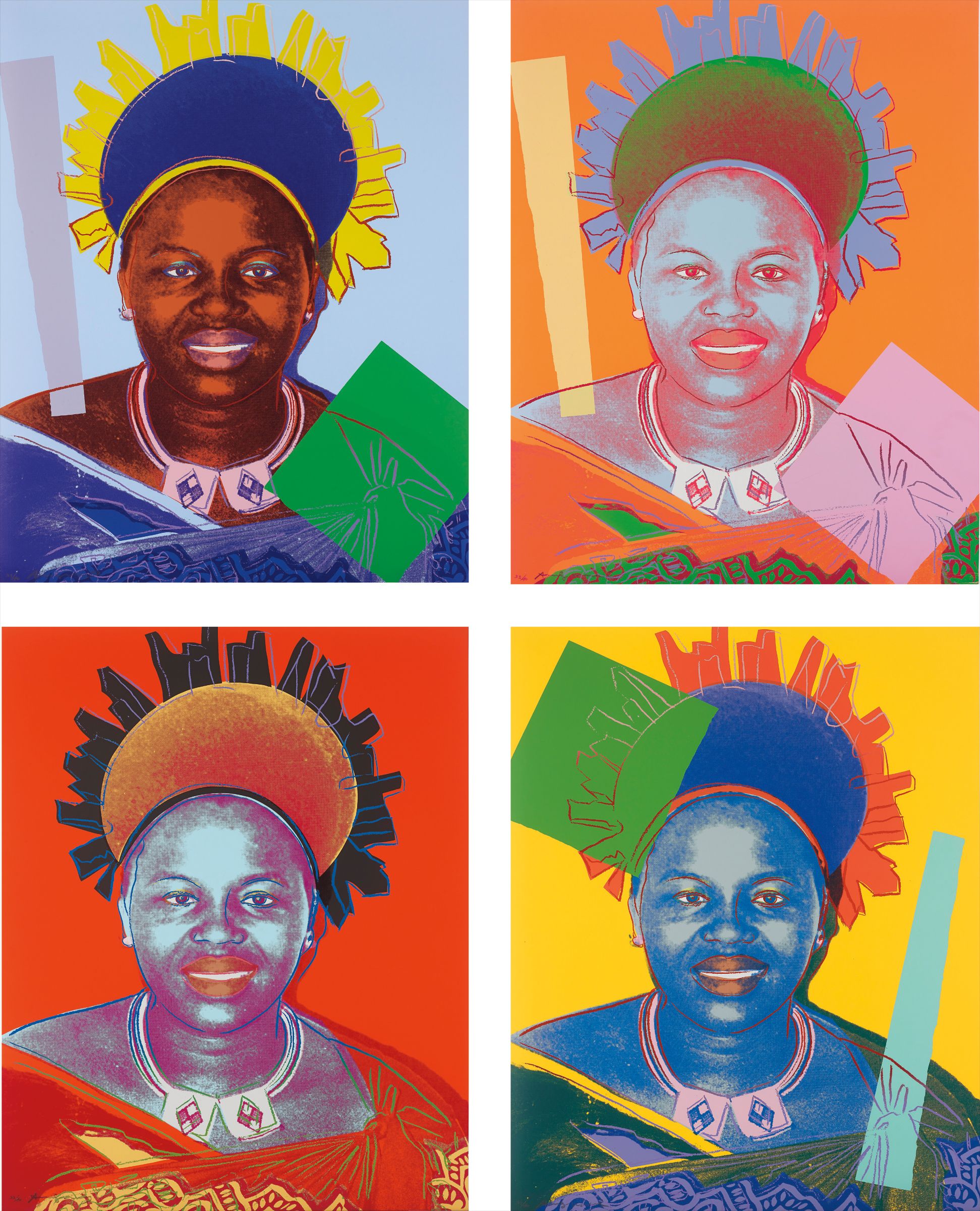 Andy Warhol — Queen Ntombi Twala of Swaziland, from Reigning Queens