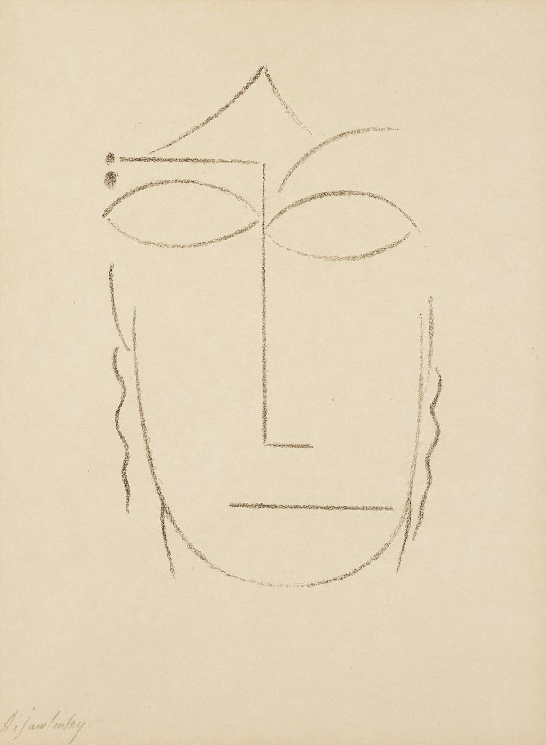 Alexej Jawlensky — Kopf II, from Köpfe