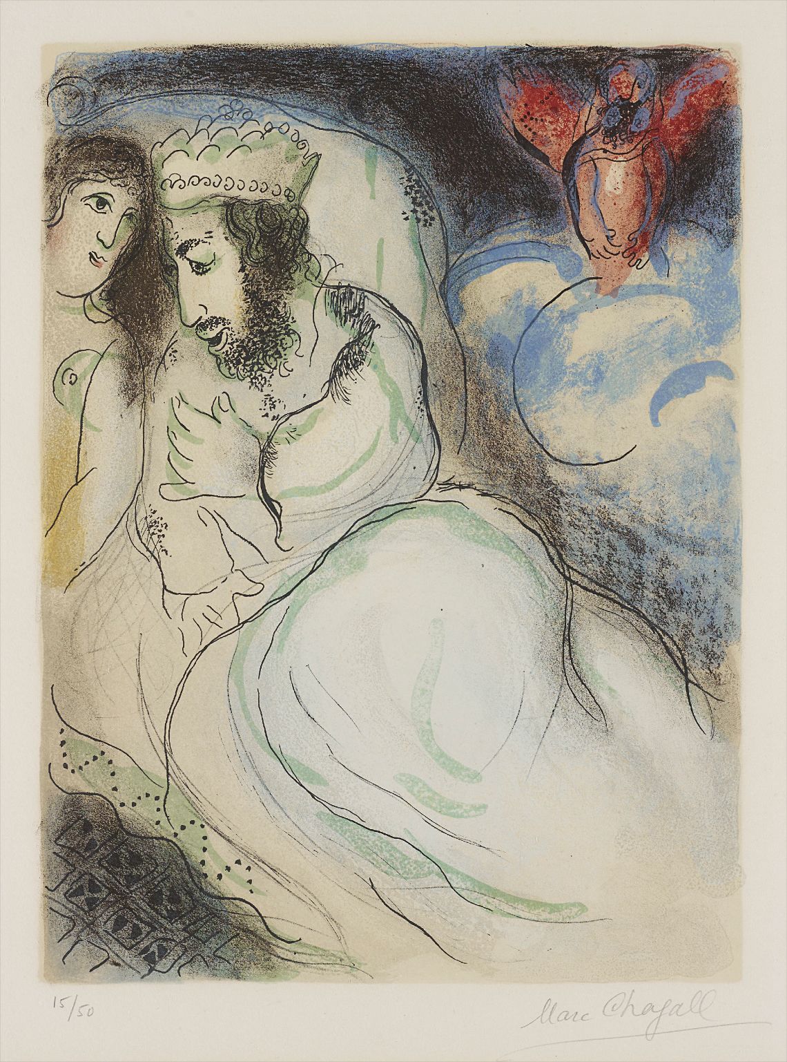 Marc Chagall — Sara et Abimélech, from Dessins pour La Bible