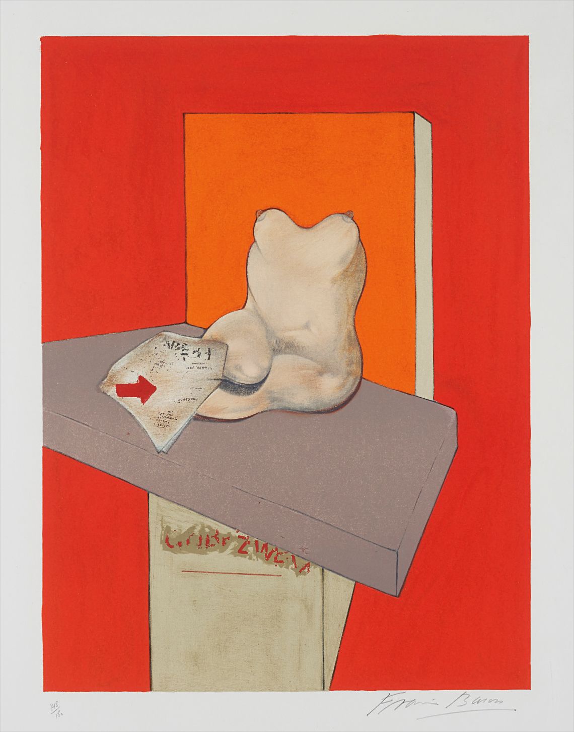 Francis Bacon — Étude du corps humain d'aprés Ingres (after, Study of a Human Body after Ingres 1982)