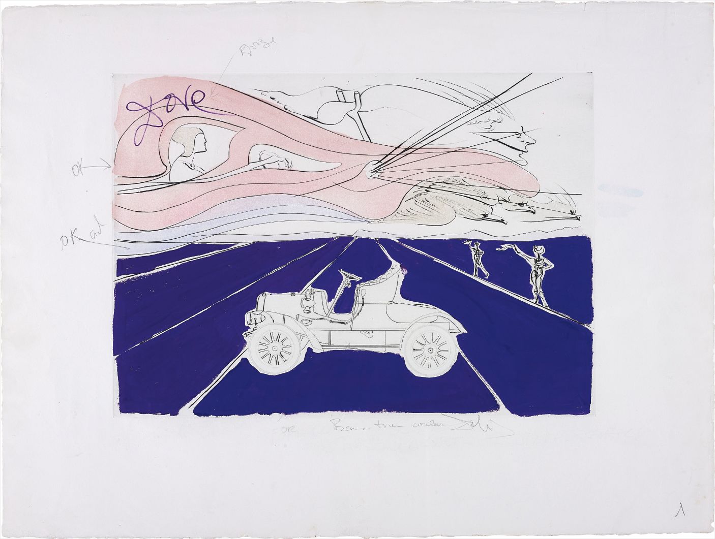 Salvador Dalí — L'automobile, for Hommage à Leonardo da Vinci (American Inventions) (The Car, for Homage to Leonardo da Vinci (American Inventions))