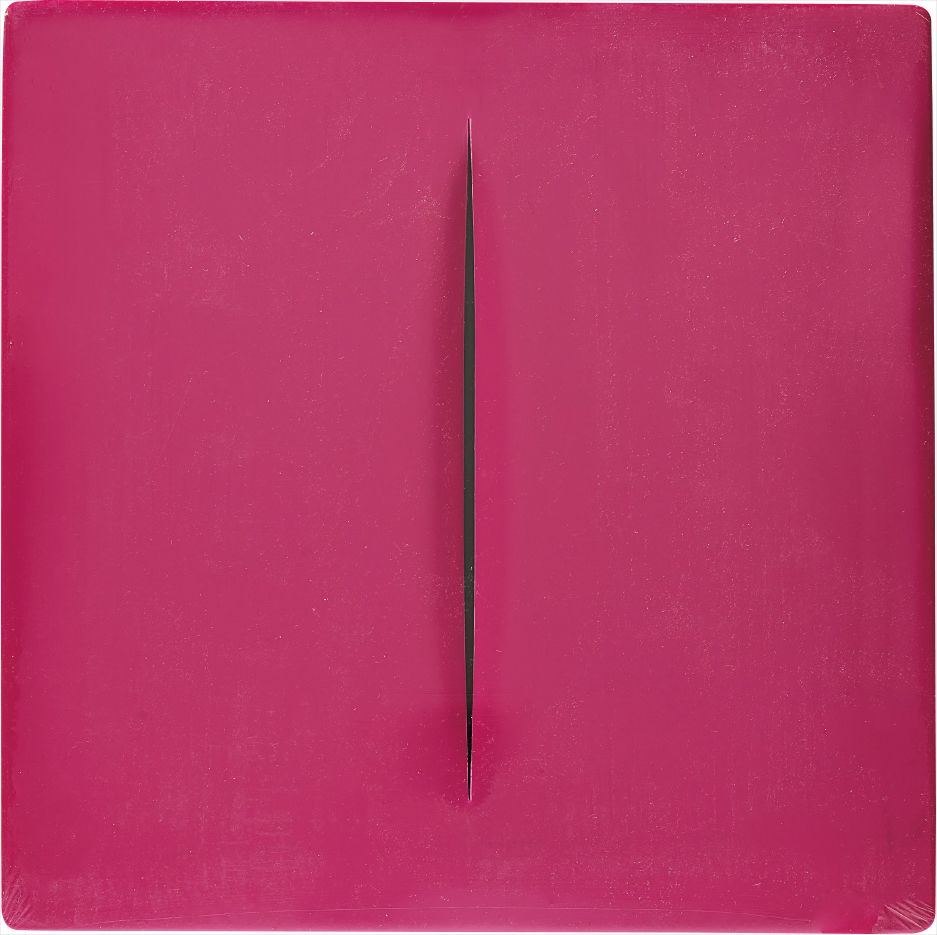 Lucio Fontana — Concetto Spaziale (rosa)