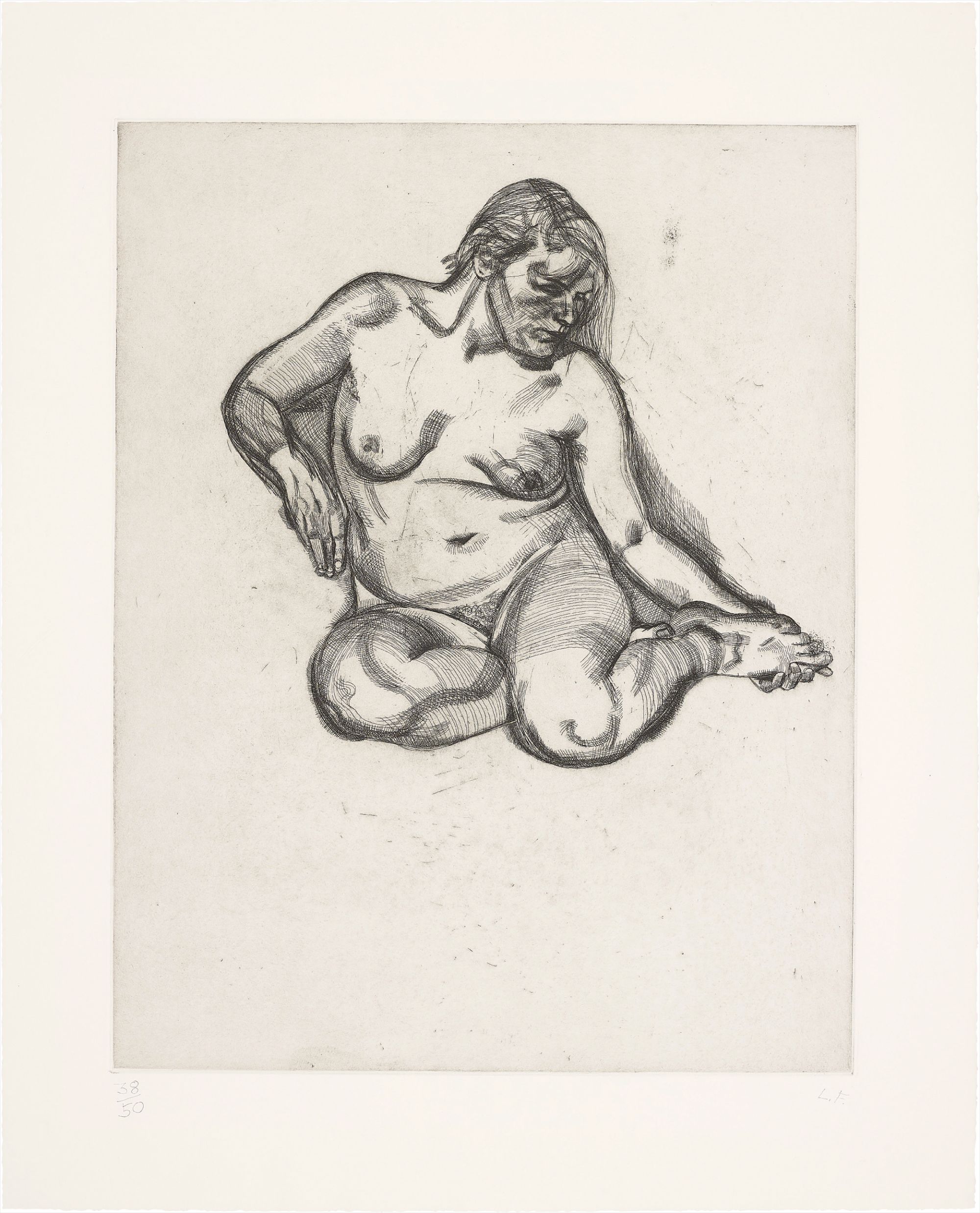 Lucian Freud — Girl Holding Her Foot