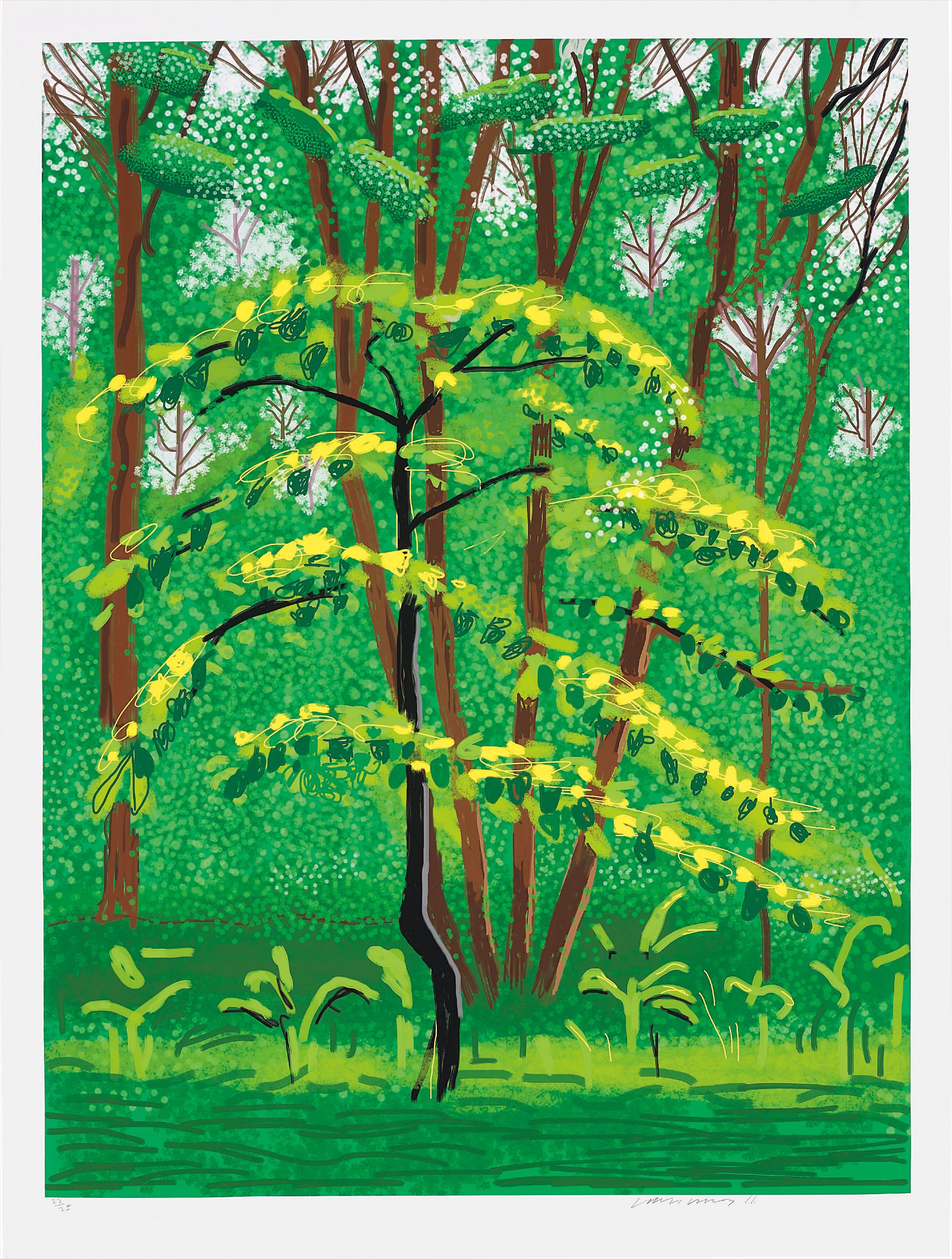 David Hockney — 19 May, from The Arrival of Spring in Woldgate, East Yorkshire in 2011 (twenty eleven)
