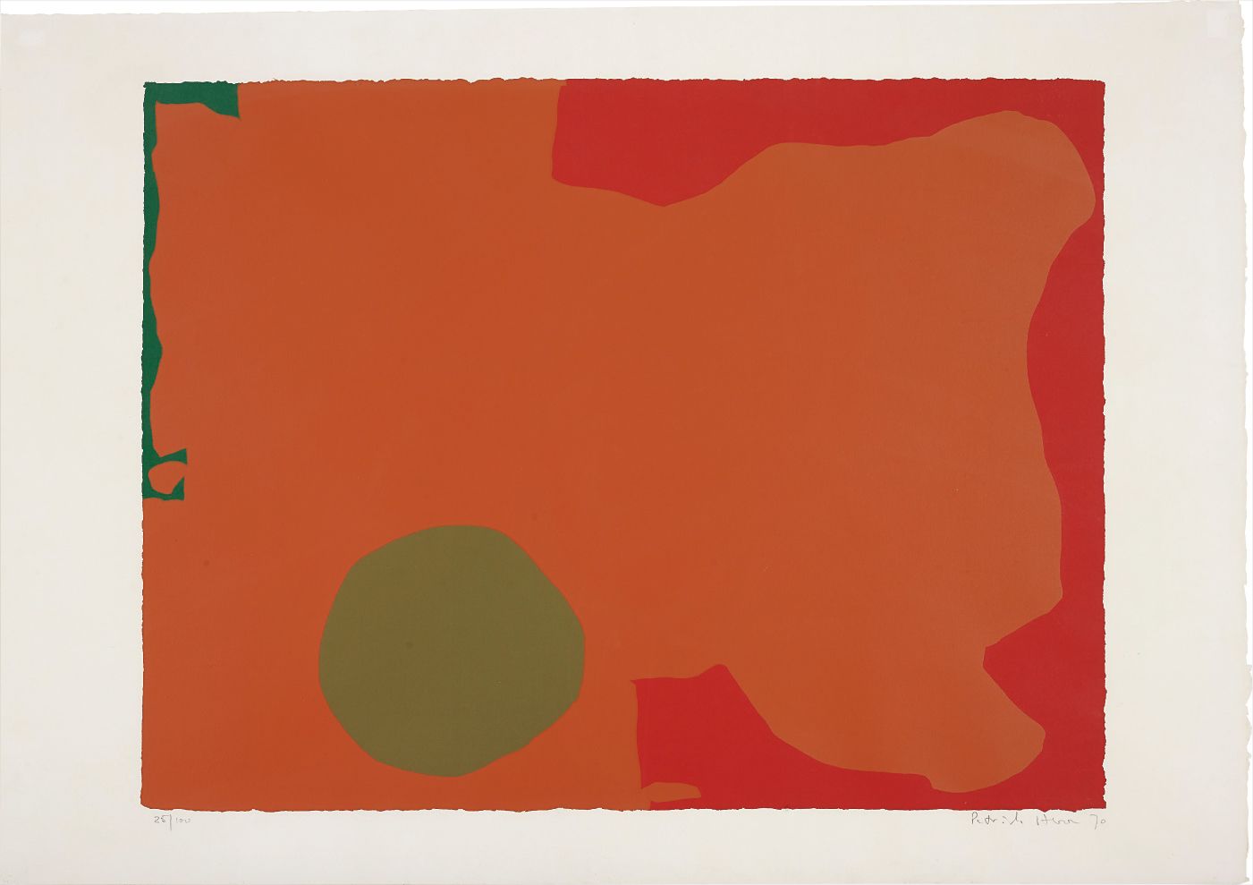 Patrick Heron — Umber Disk and Red Edge