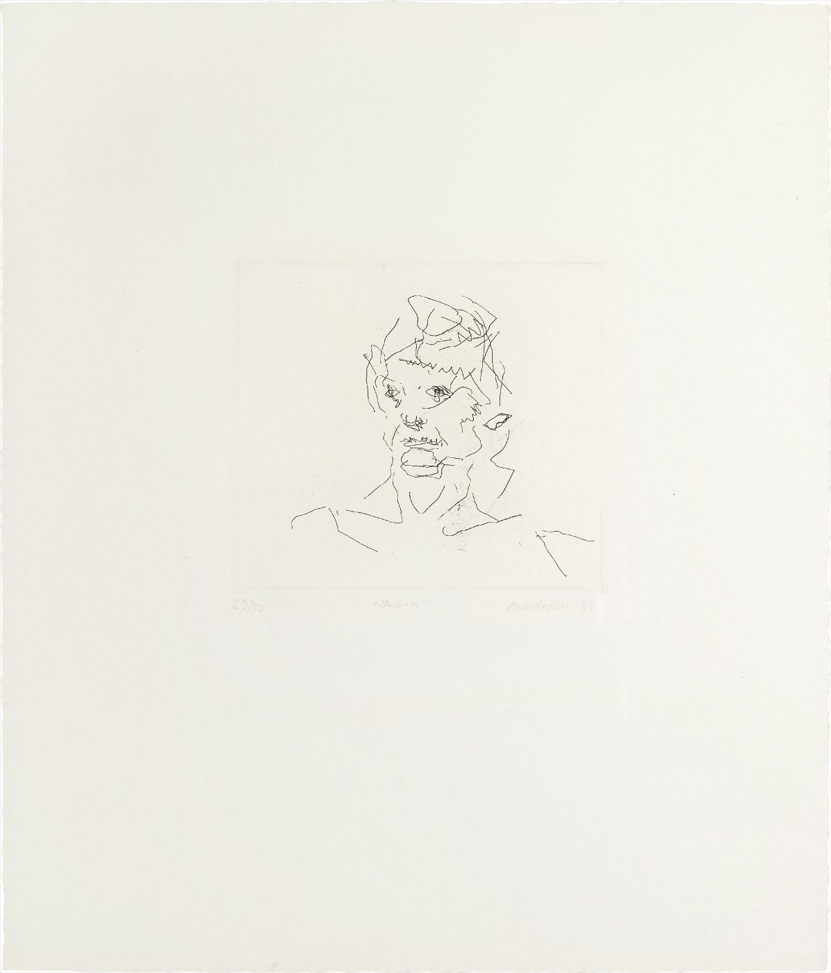 Frank Auerbach — Julia, from Six Etchings of Heads