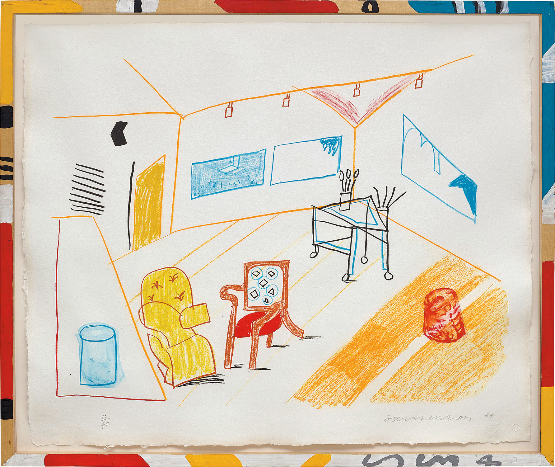 David Hockney — Conversation in the Studio, from Moving Focus Series