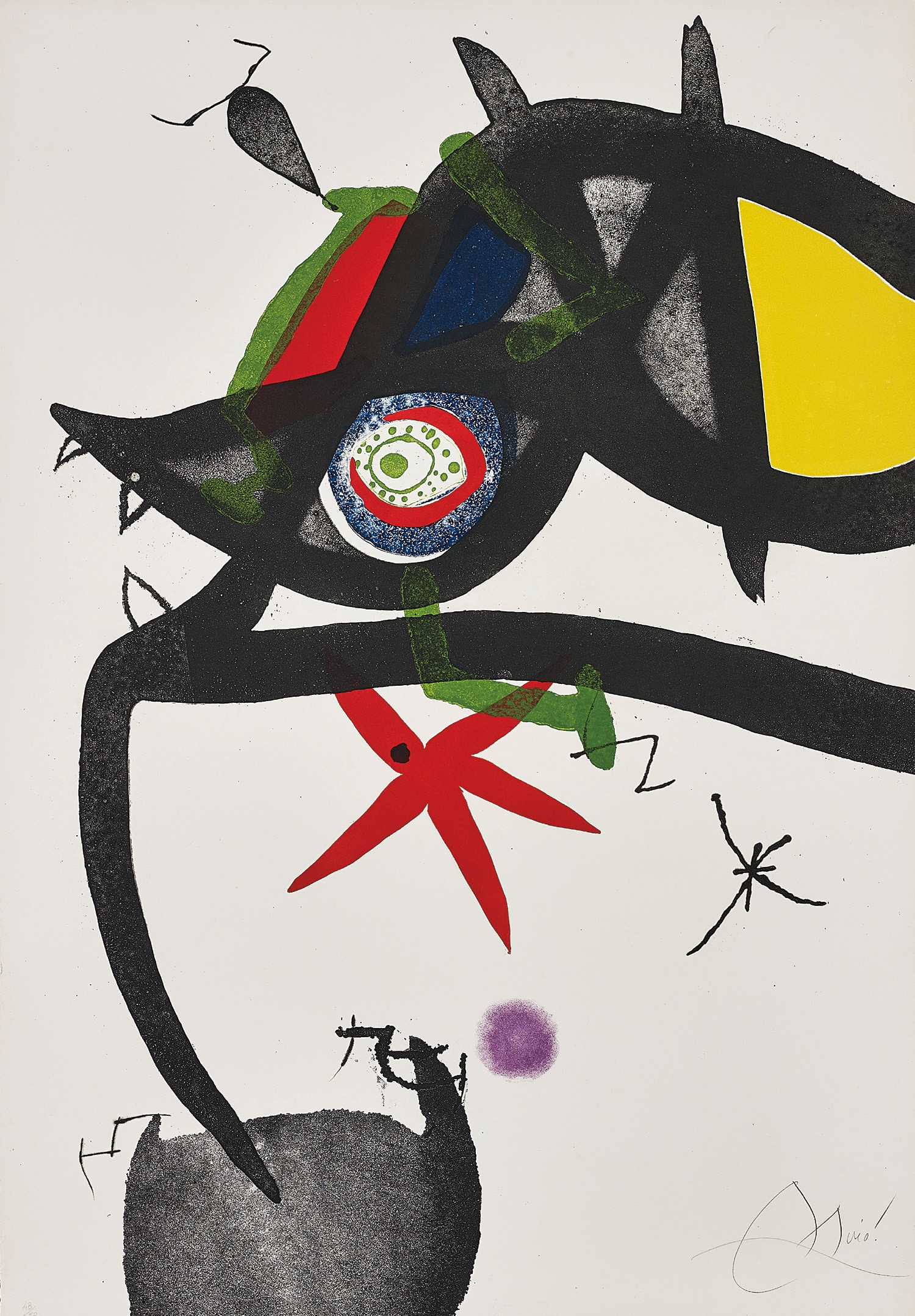 Joan Miró — Quatre Colors aparien el món (Four Colours will Beat the World): one plate