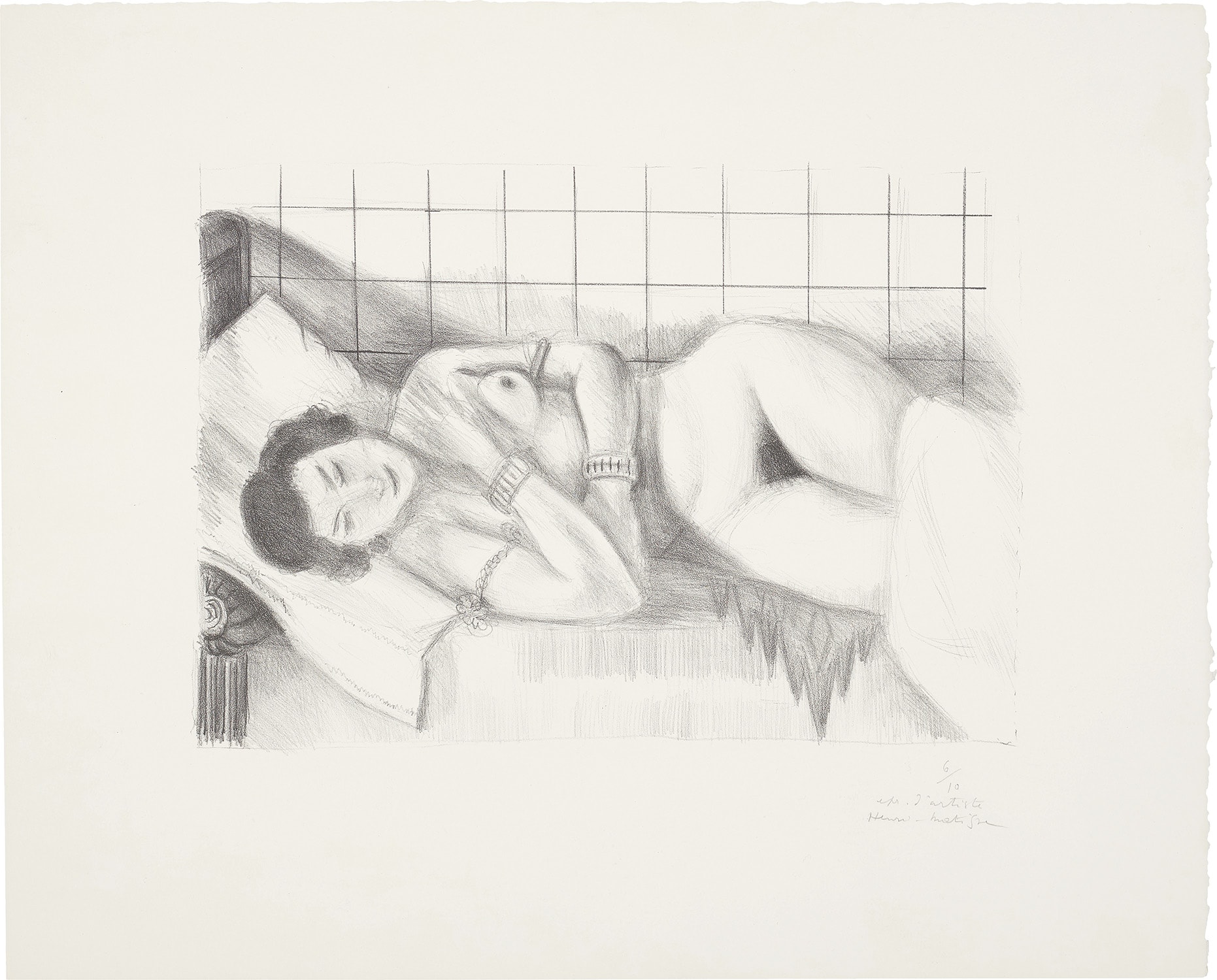 Henri Matisse — Figure endormie, châle sur les jambes (Sleeping Figure, Shawl over Legs)